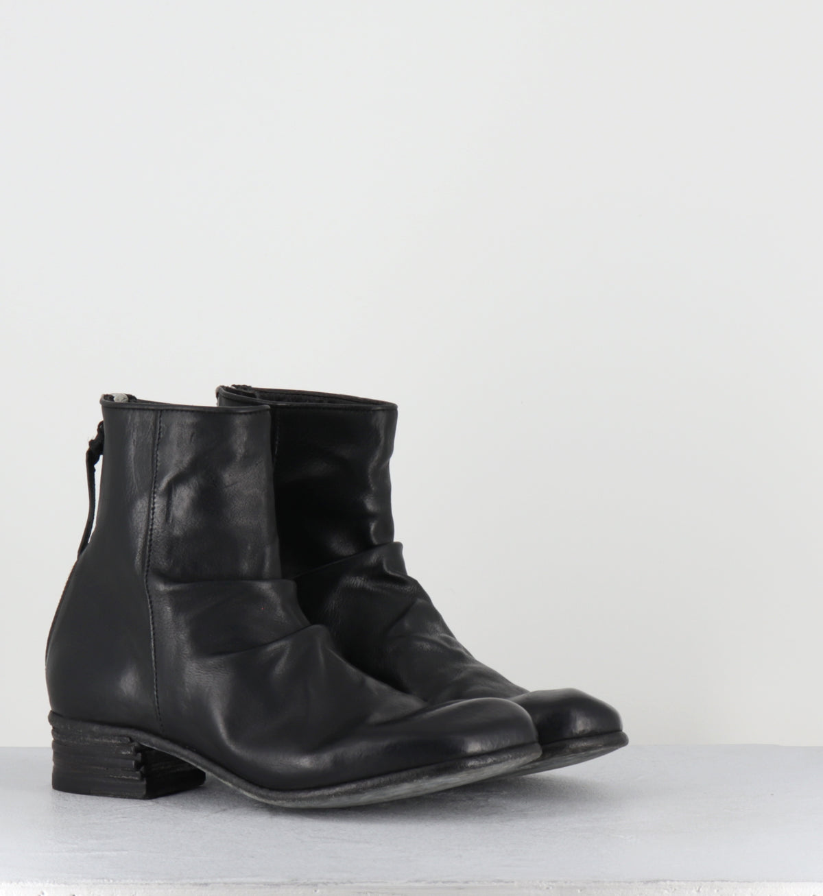 Boots en cuir noir lavé avant-garde - 51969 COLORADO NERO