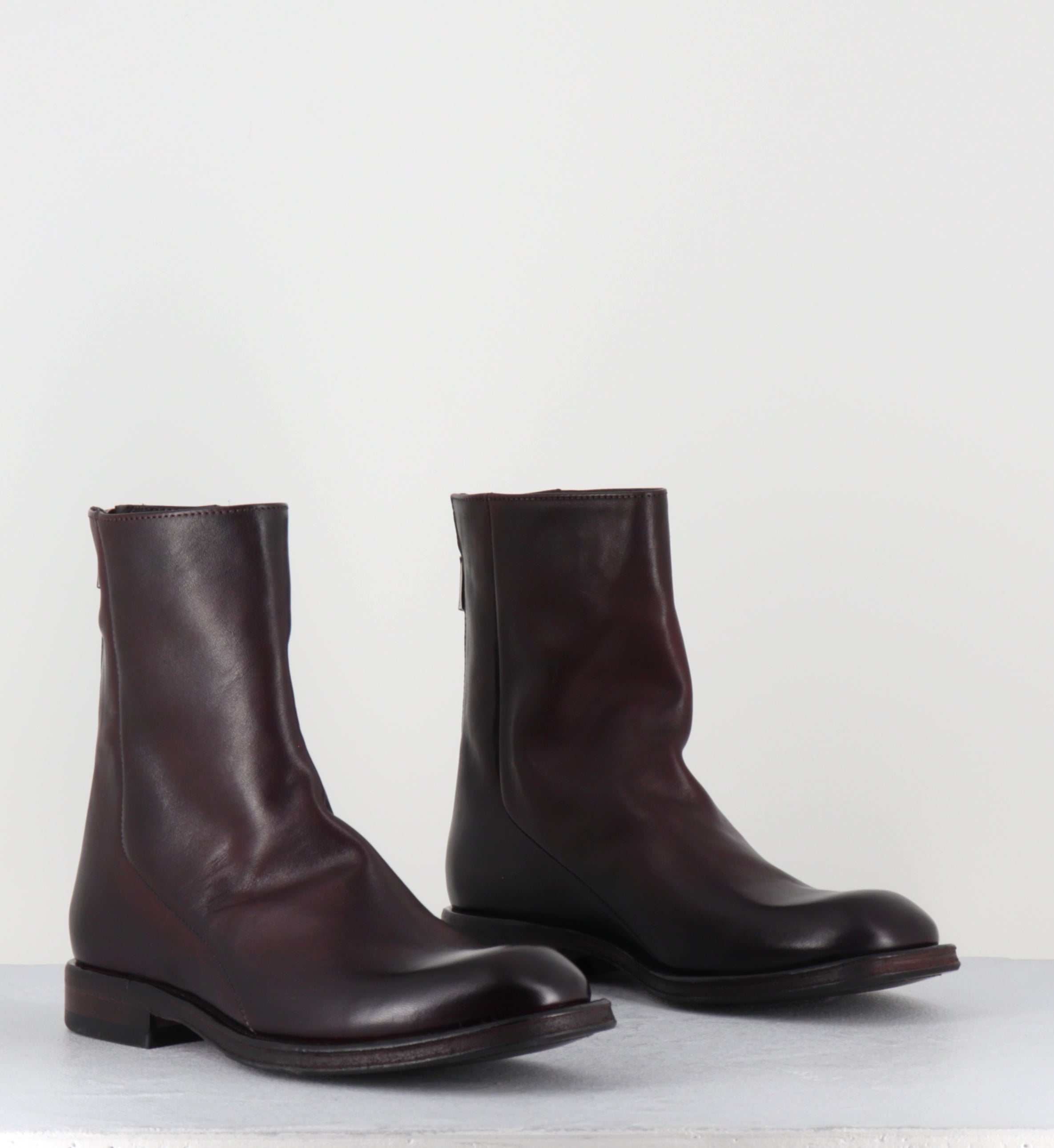 Boots en cuir prune - 51835 DIVE HORSE PRUGNIA