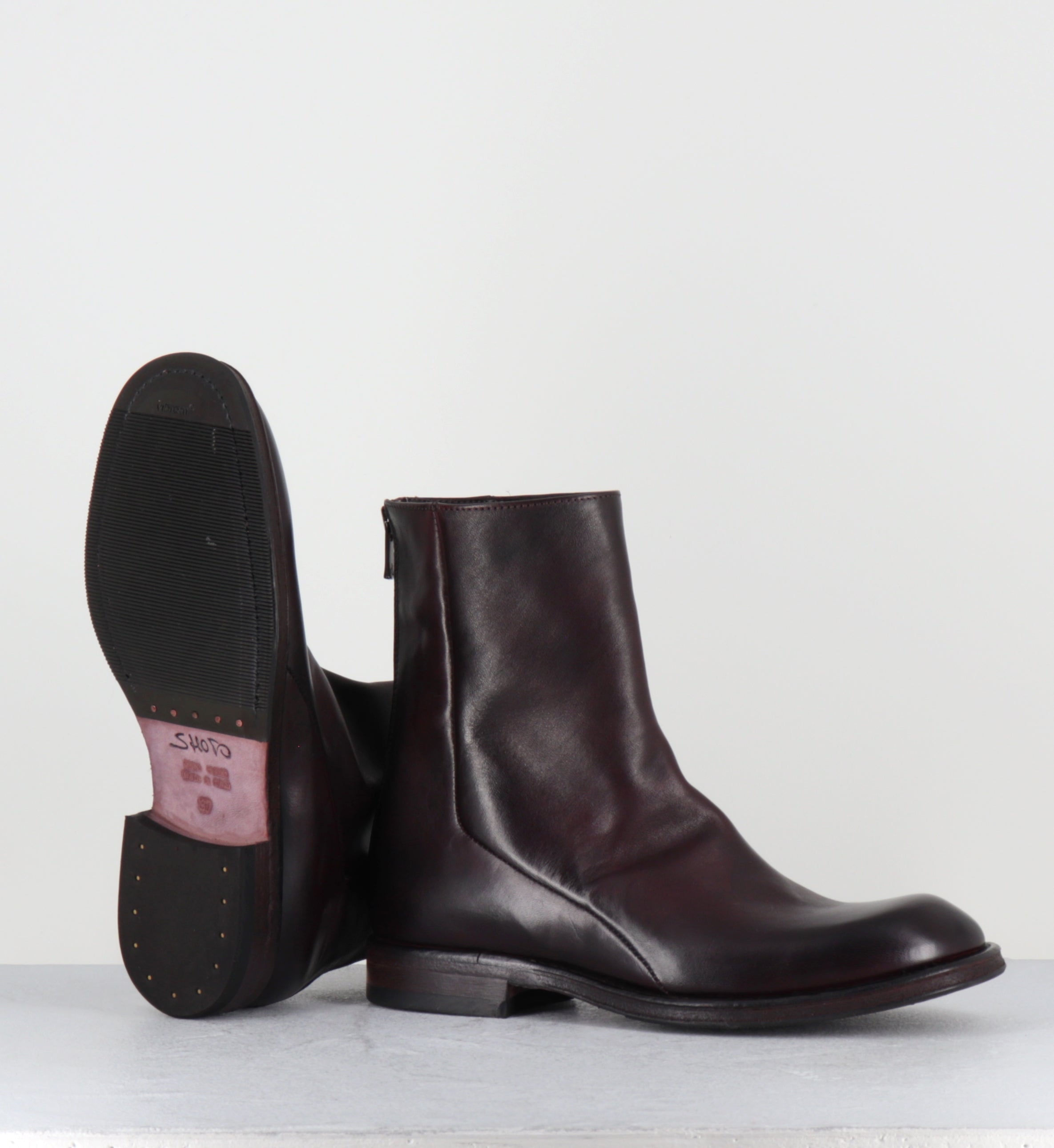 Boots en cuir prune - 51835 DIVE HORSE PRUGNIA