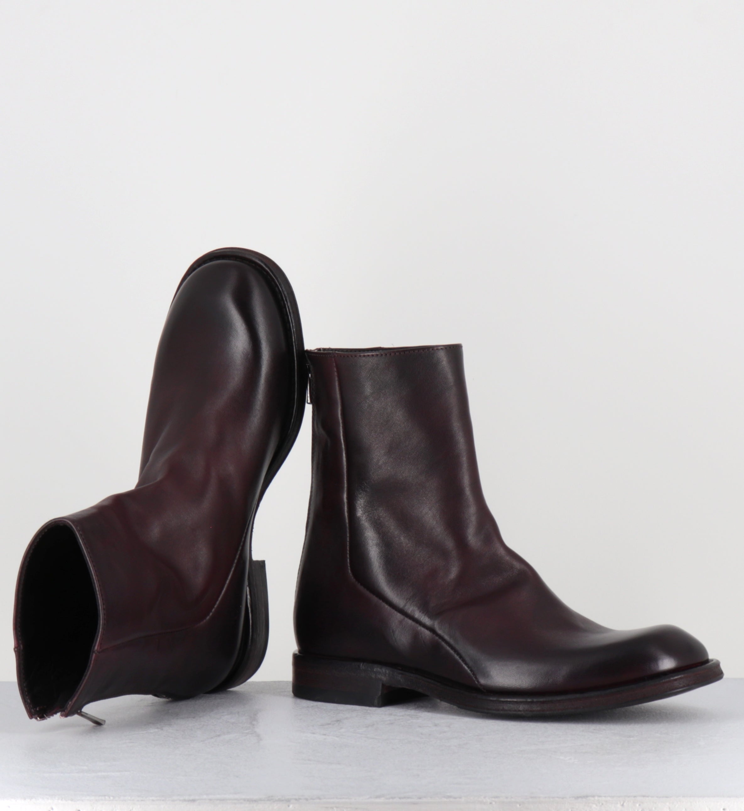 Boots en cuir prune - 51835 DIVE HORSE PRUGNIA