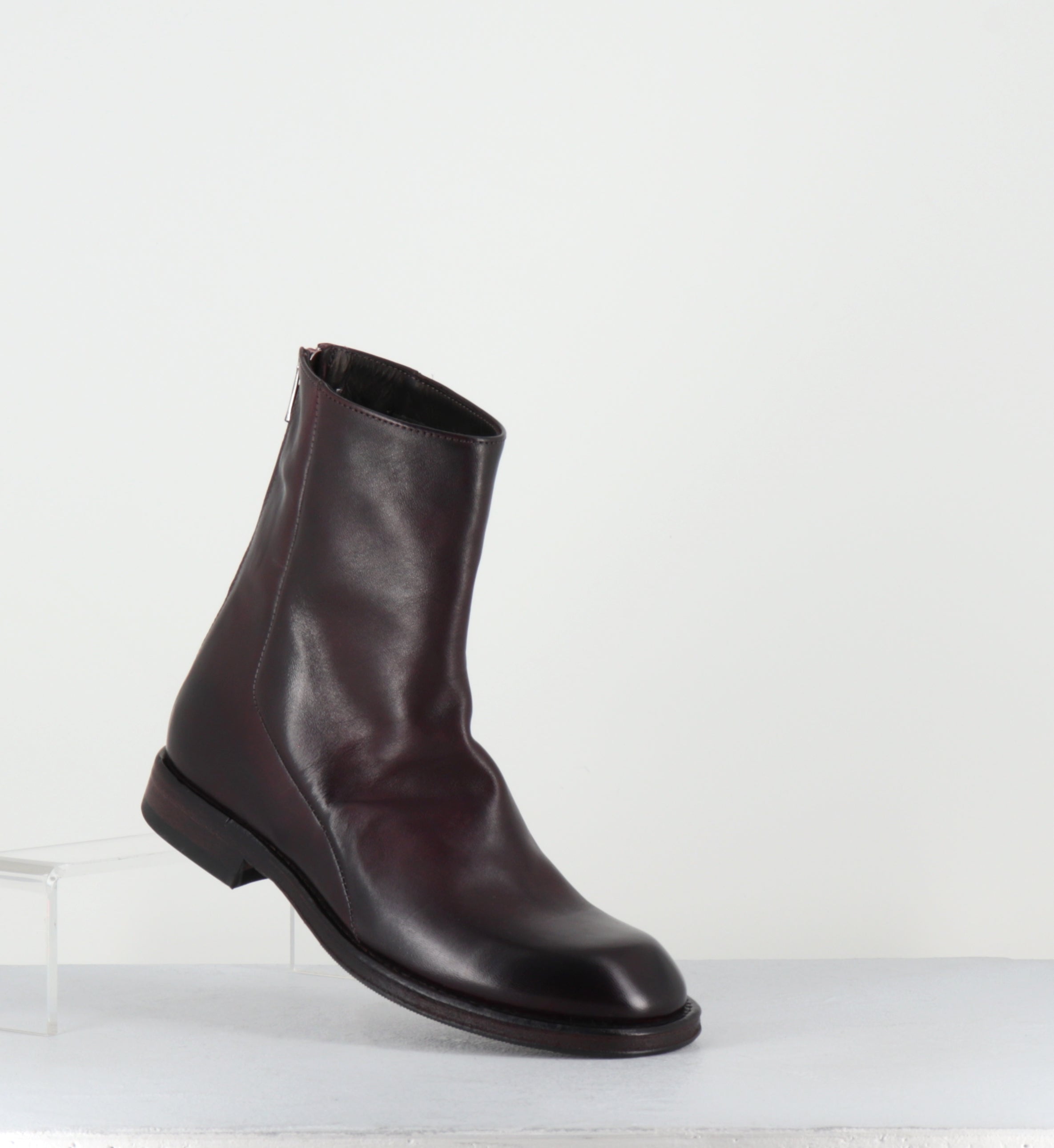 Boots en cuir prune - 51835 DIVE HORSE PRUGNIA