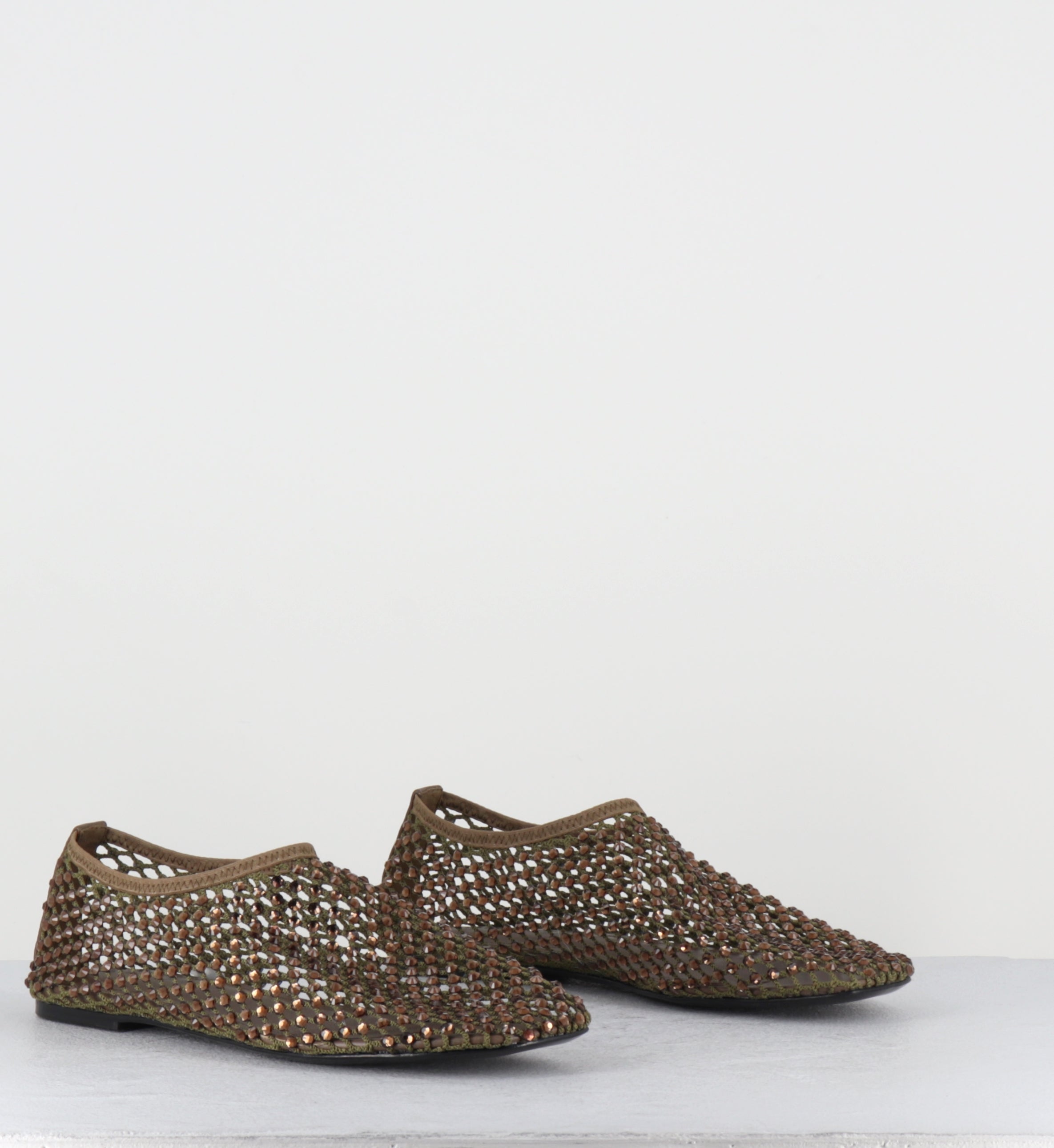 Chaussures mesh & strass kaki - R11 PE26 ARMY