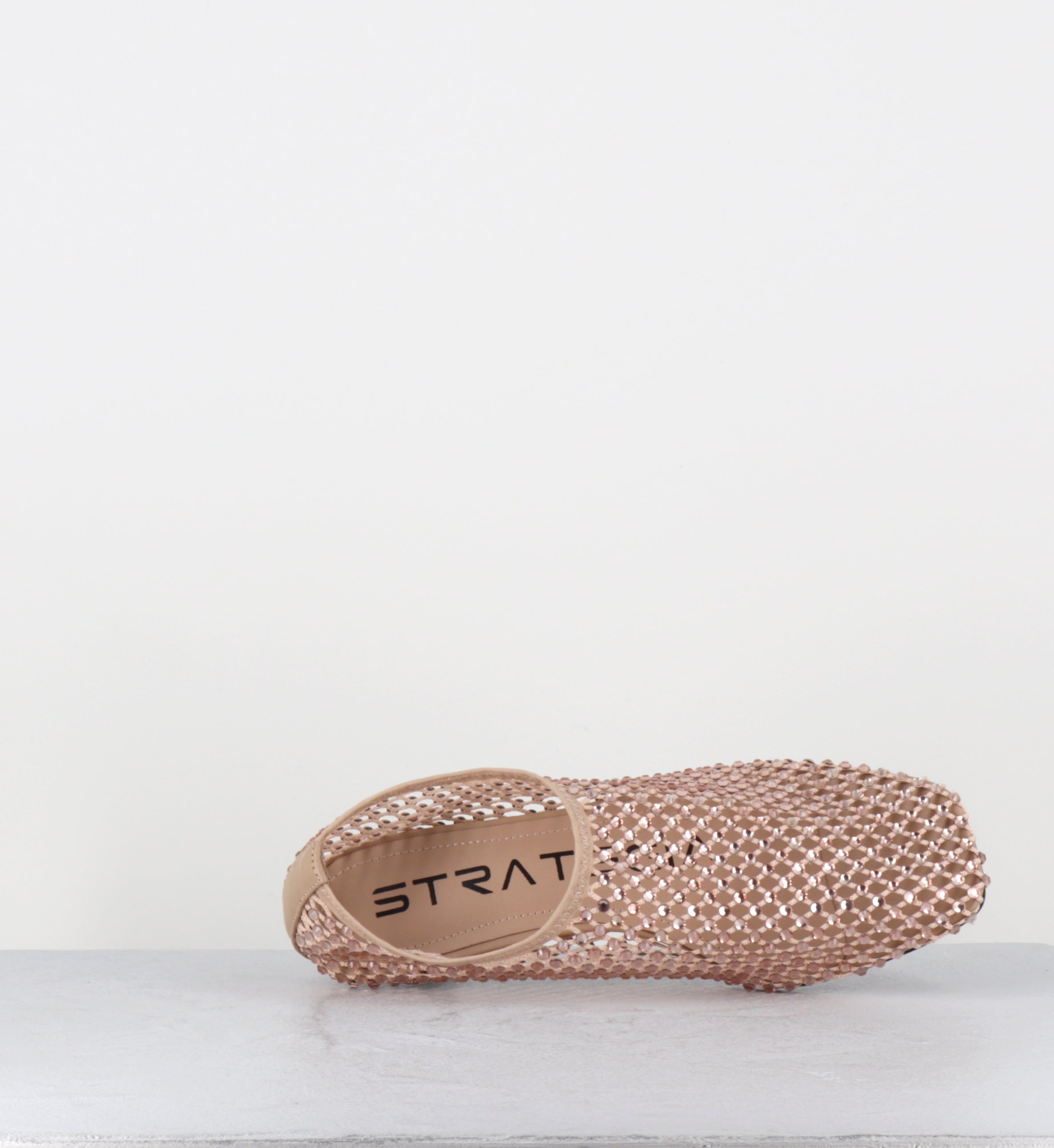 Escarpins à talon en mesh et strass rose - R14 PE26 SAND