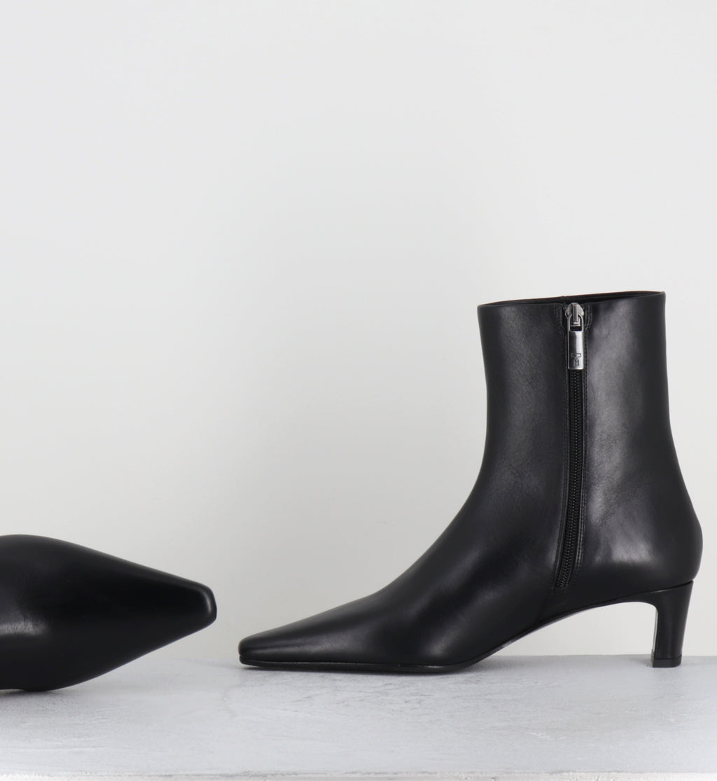 Bottines en cuir noir minimalistes - VESNAX NEBRASKA NERO