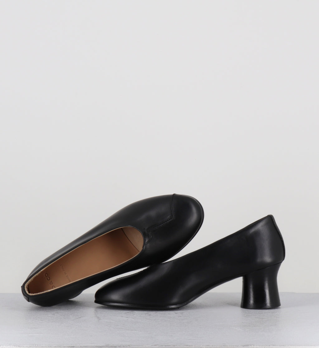 Escarpins en cuir noir - CODA BLACK COWHIDE