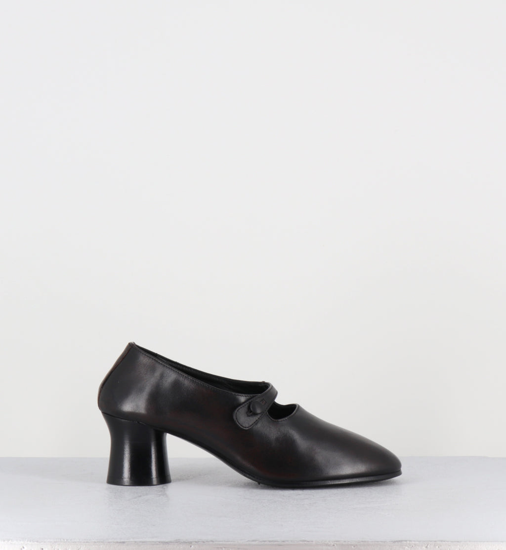 Chaussures talon bobine en cuir marron - ONE STO 50 BROWN