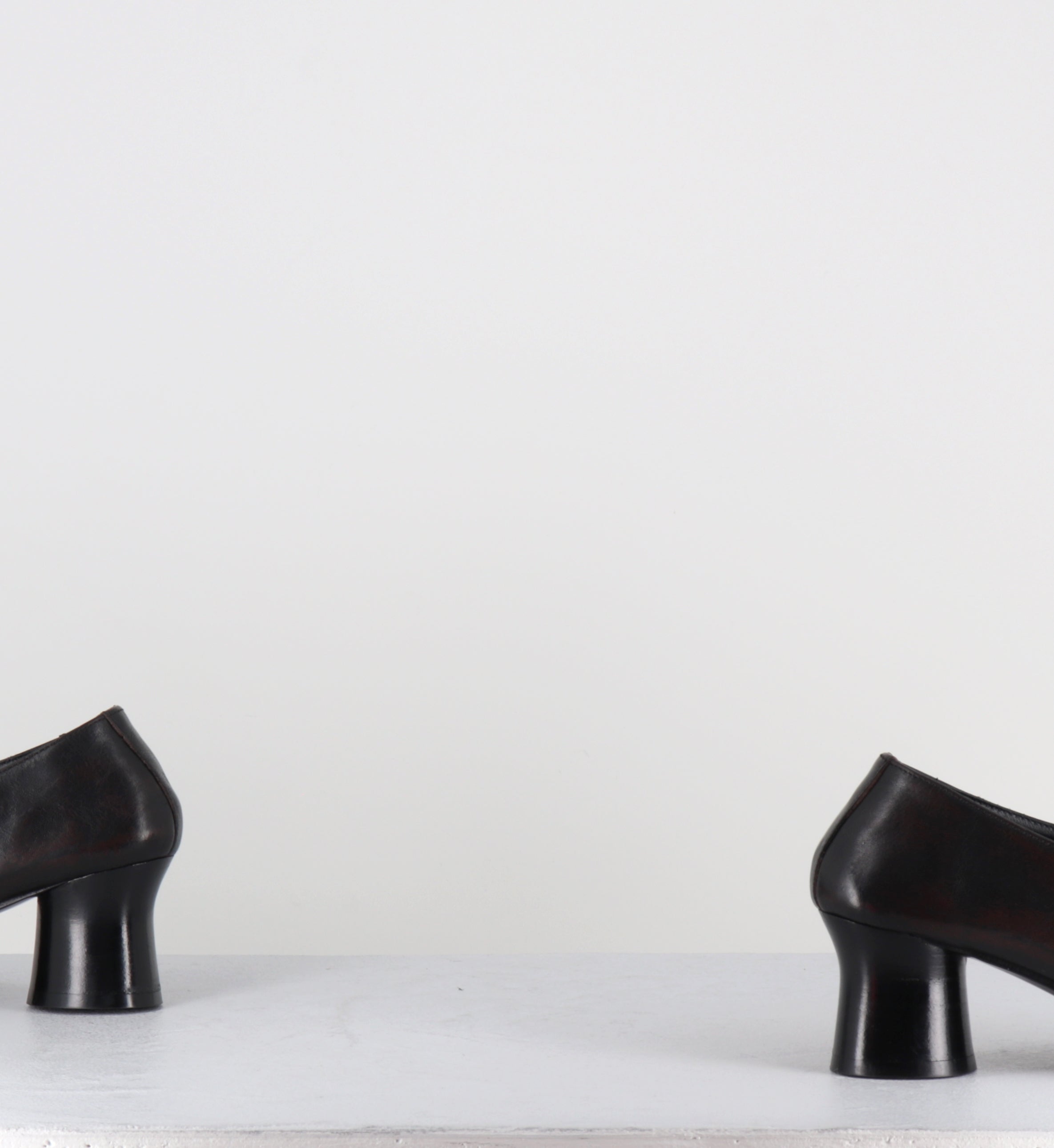 Chaussures talon bobine en cuir marron - ONE STO 50 BROWN