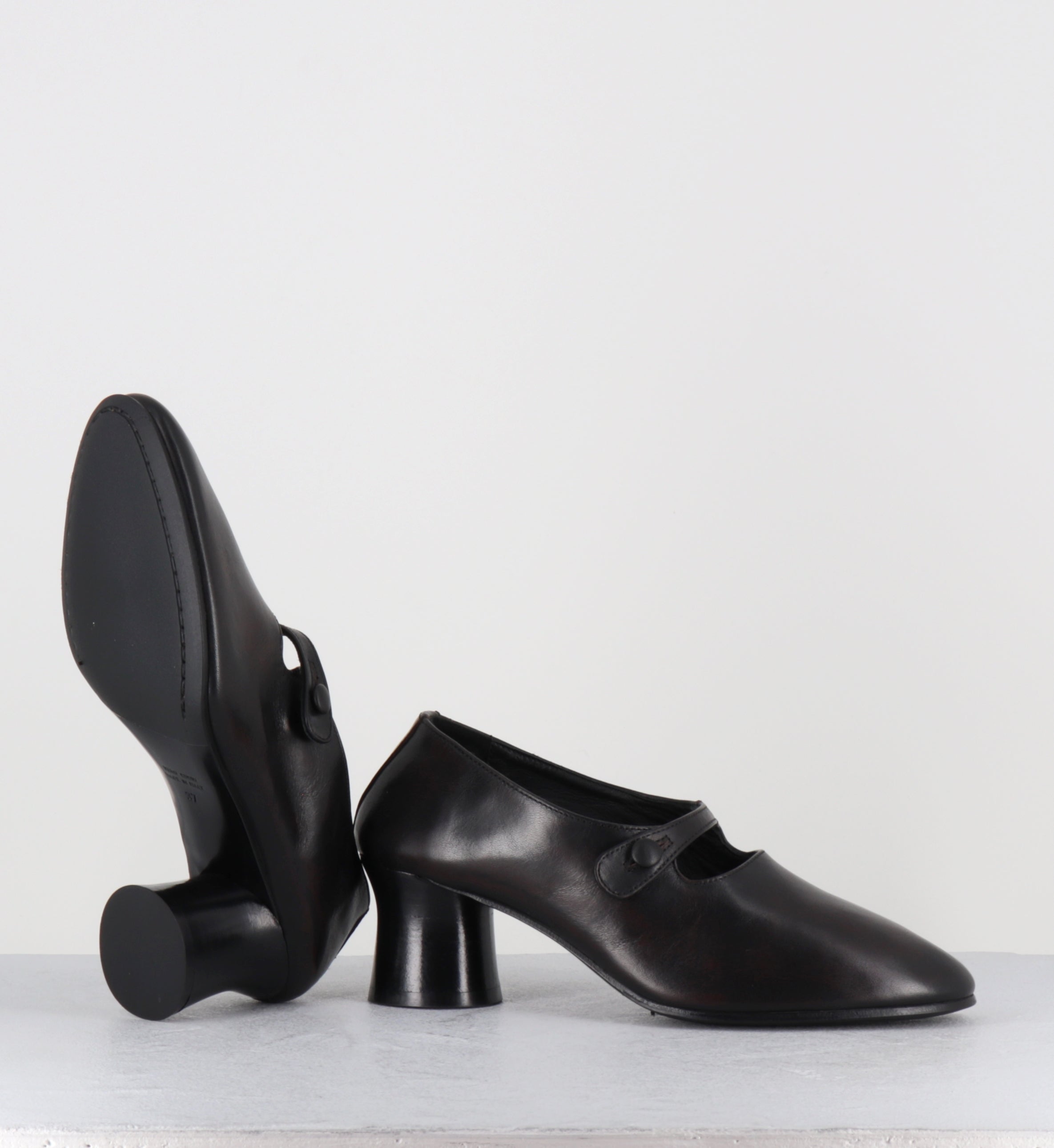 Chaussures talon bobine en cuir marron - ONE STO 50 BROWN