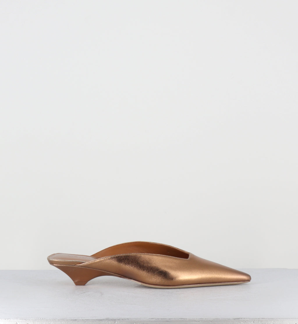 Mules pointues cuir bronze - 1K5702D NAPLUX BRONZE