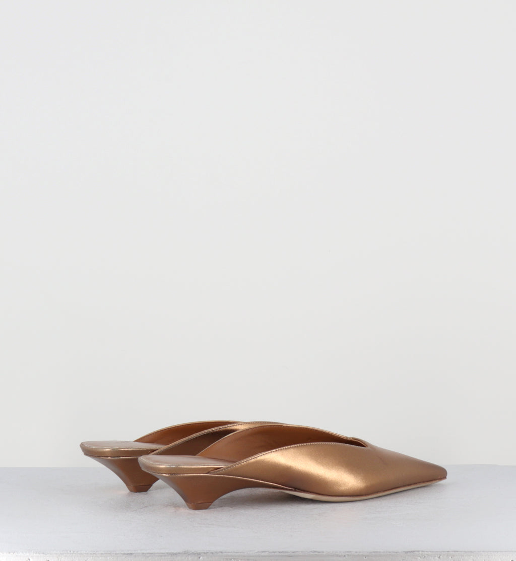 Mules pointues cuir bronze - 1K5702D NAPLUX BRONZE
