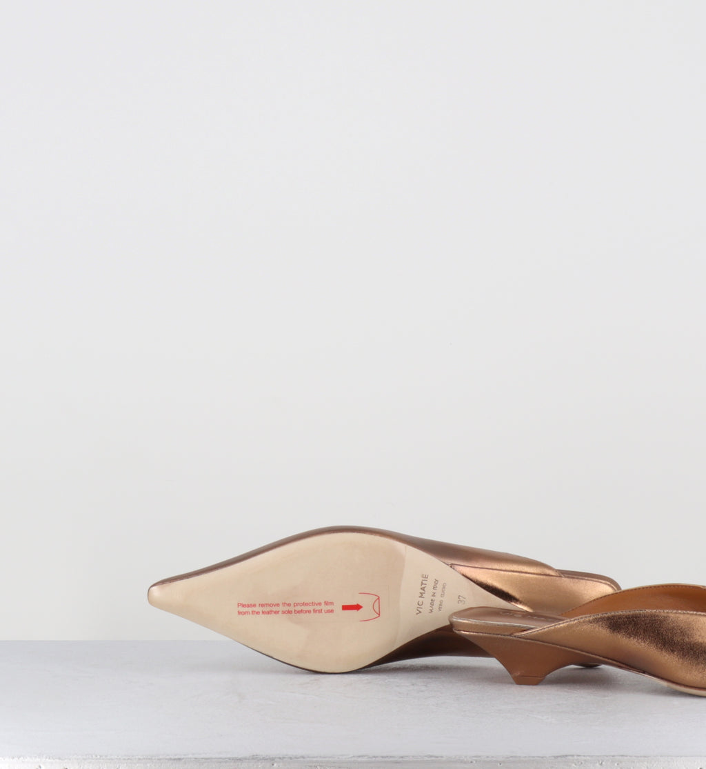 Mules pointues cuir bronze - 1K5702D NAPLUX BRONZE