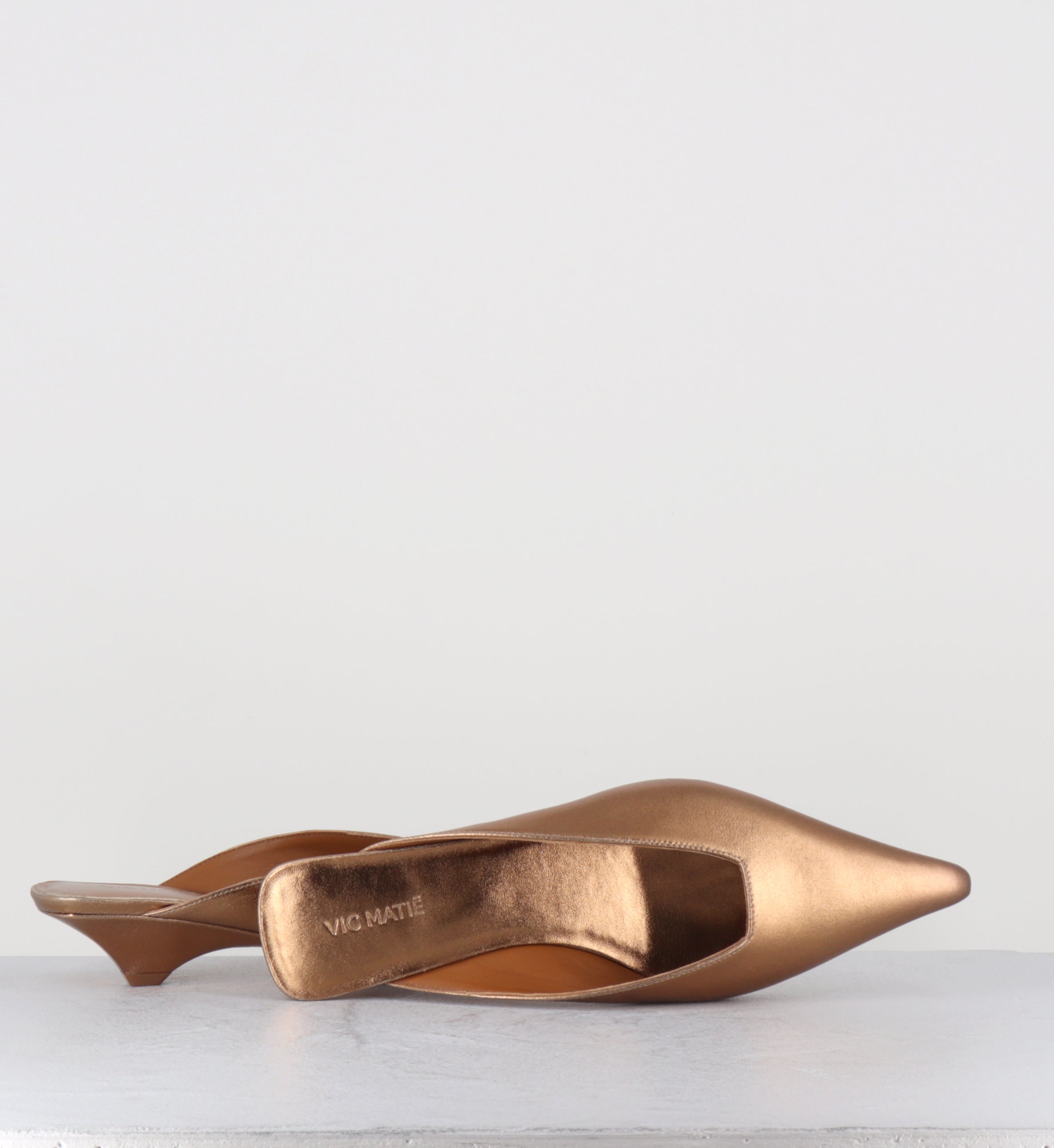 Mules pointues cuir bronze - 1K5702D NAPLUX BRONZE