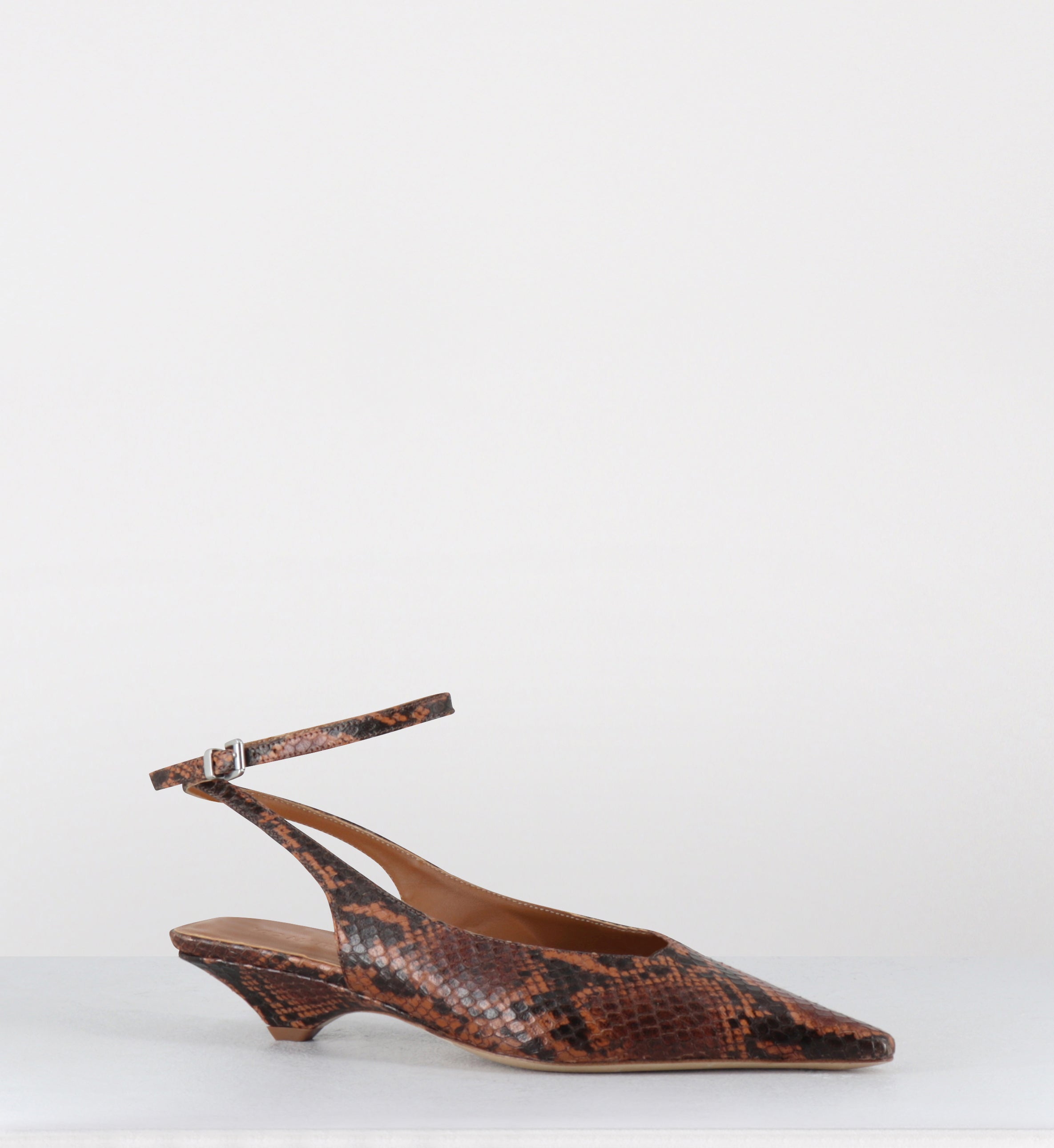 Escarpins pointu python camel - 1K5706D CAGUAS TOBACCO