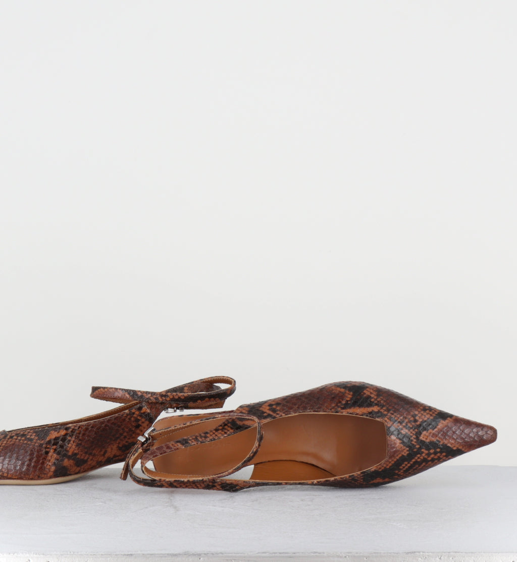 Escarpins pointu python camel - 1K5706D CAGUAS TOBACCO
