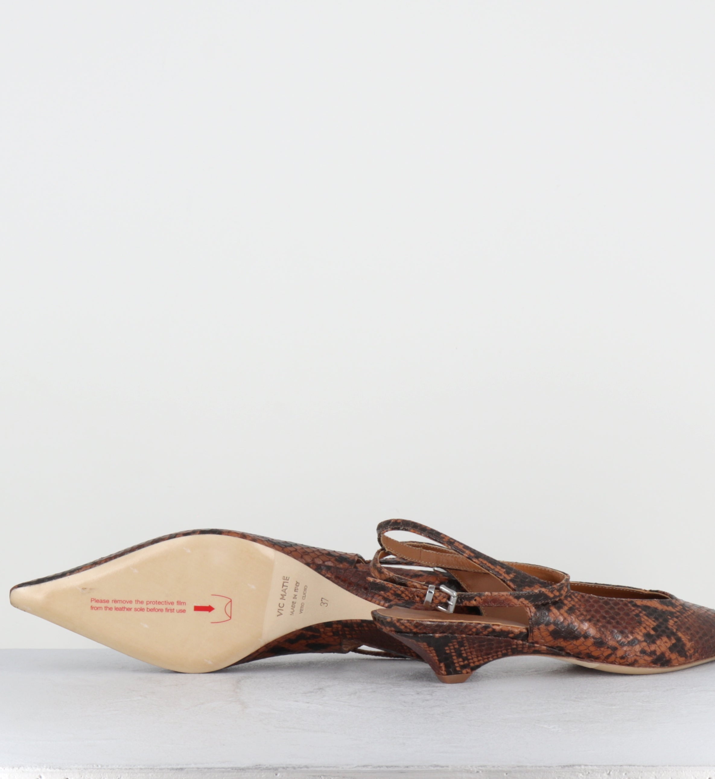 Escarpins pointu python camel - 1K5706D CAGUAS TOBACCO
