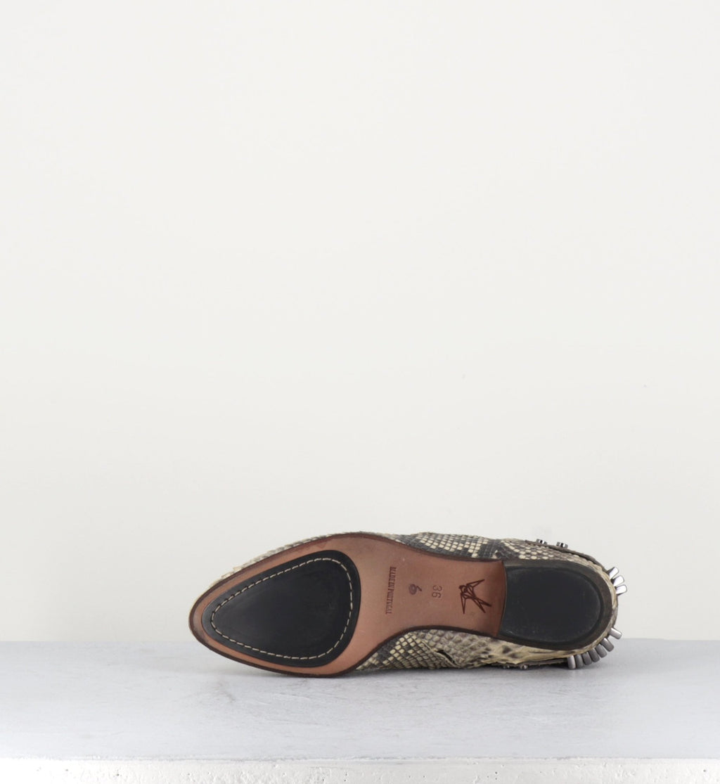 Bottines en python blanc LO WHITE - Fury London