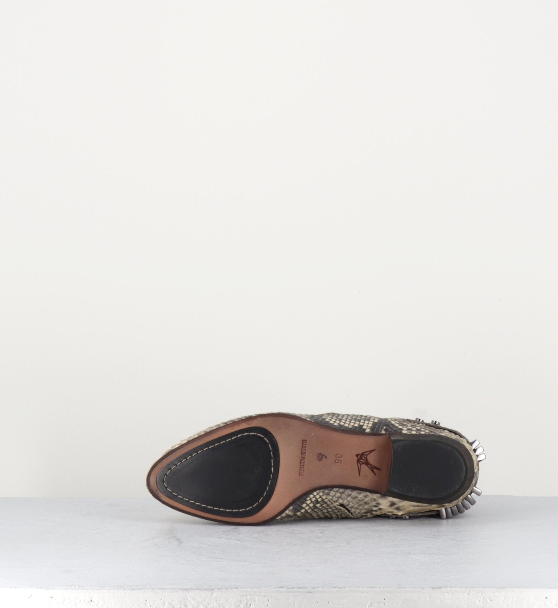 Bottines en python blanc LO WHITE - Fury London