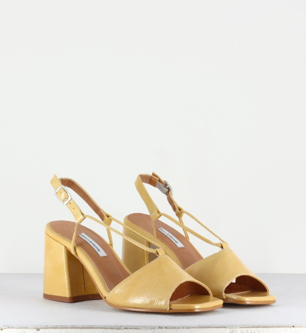Sandales en cuir jaune - Sarah sand