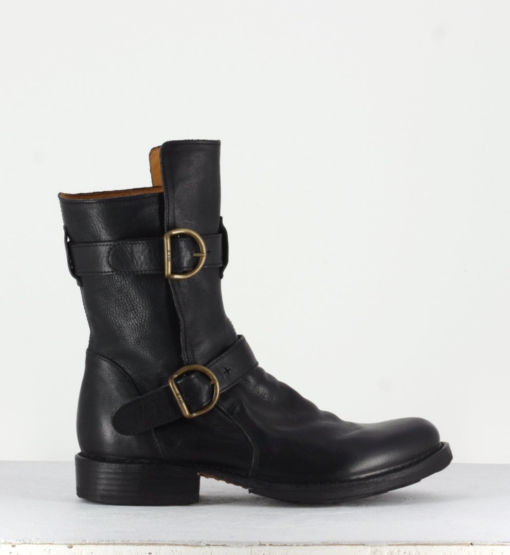 Bottines style motarde en cuir noir FIORENTINI BAKER  - 713 eternity