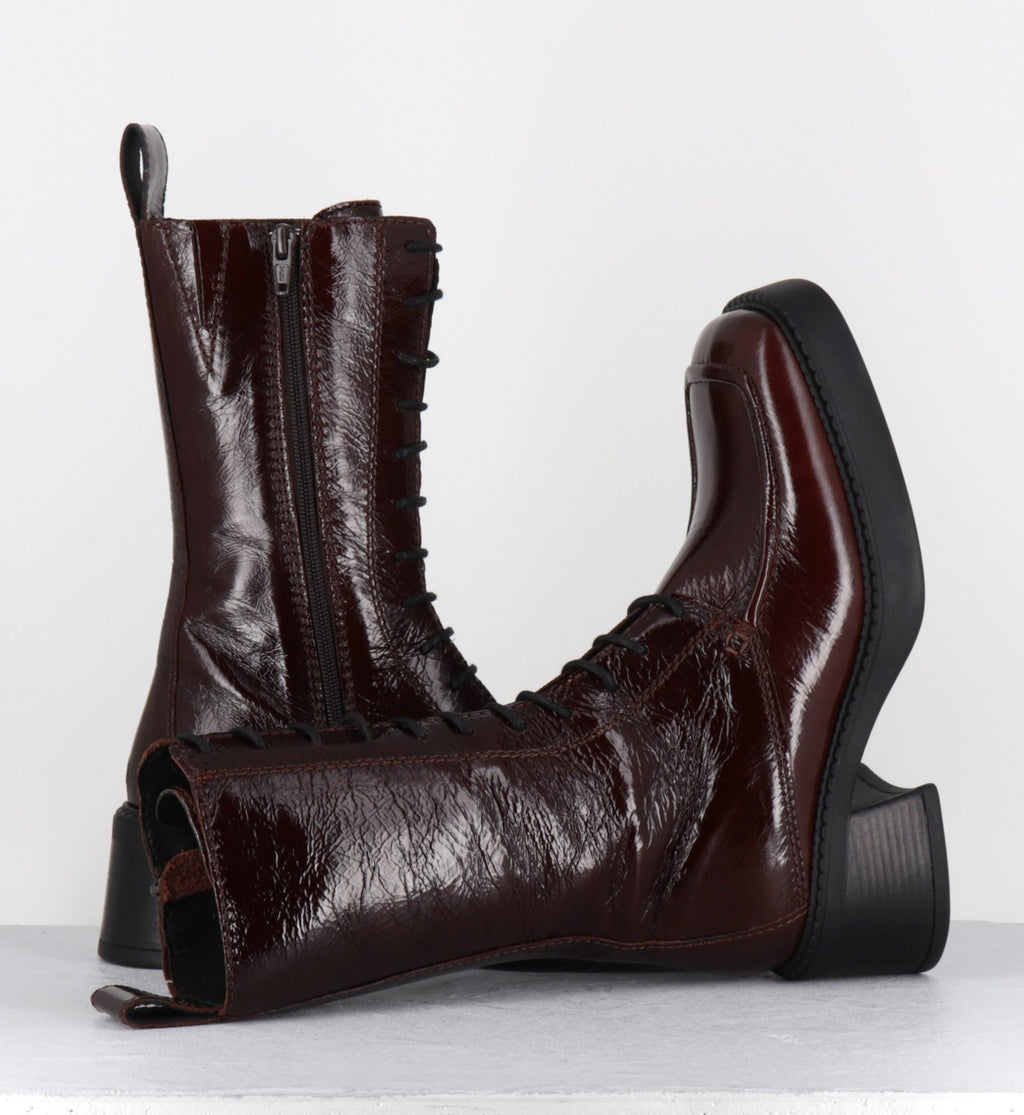 AGUSTINA DARK BROWN BOOTS