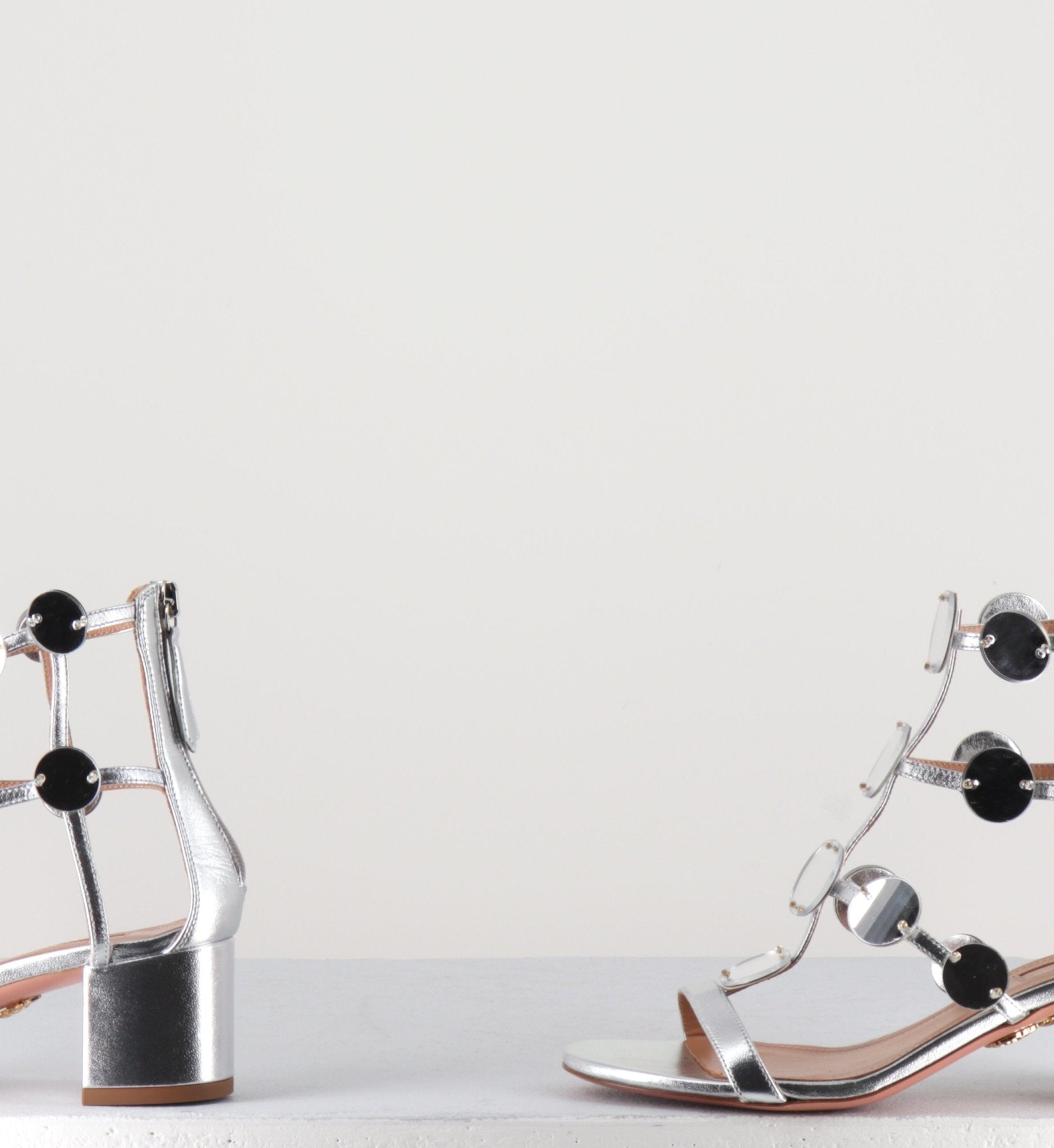 Sandales argent style spartiate INDIAN MOON - Aquazzura