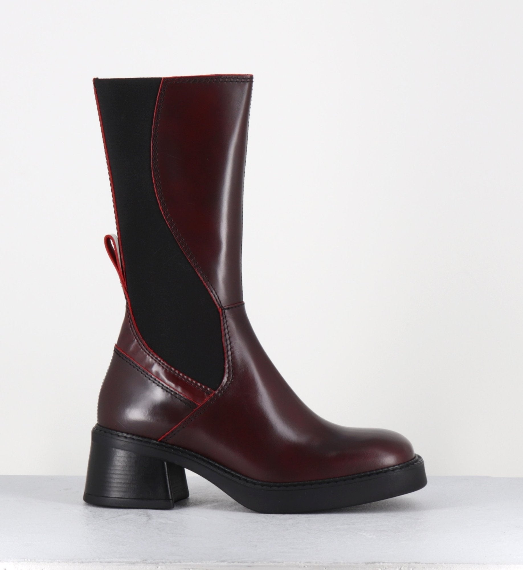 FLAVIA BURGUNDY BOOTS