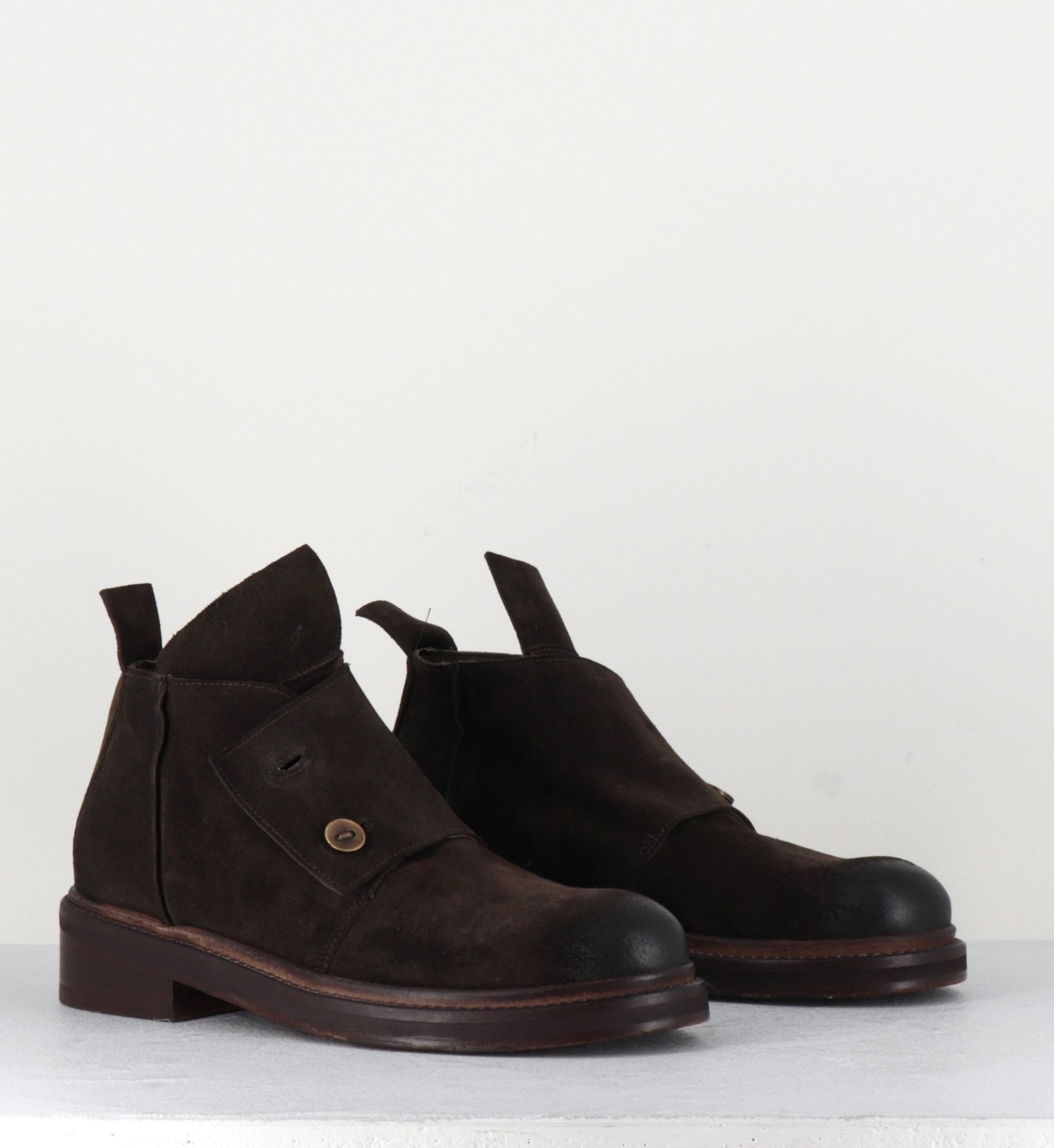 Derbies en nubuck marron - TOUCH03 PIPER