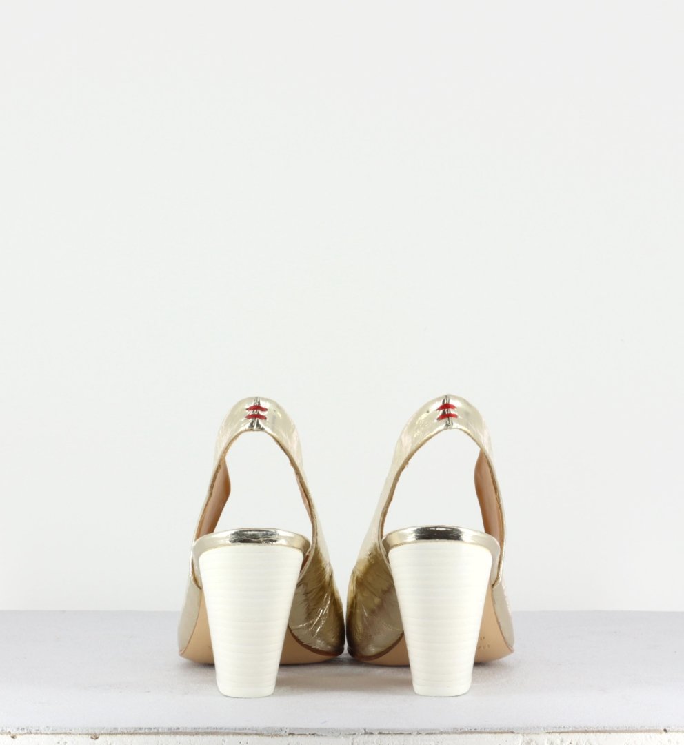 Escarpin pointu à talon biseauté - Rose70