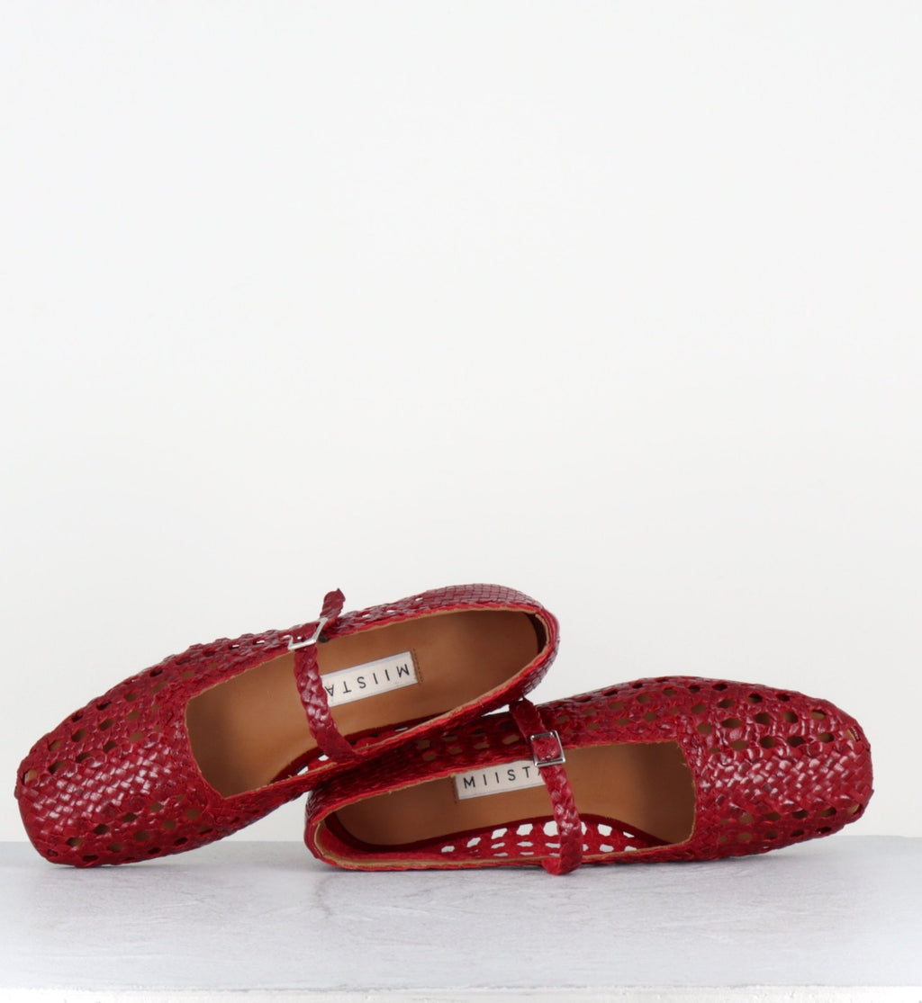 YEIDA DARK RED BALLERINAS