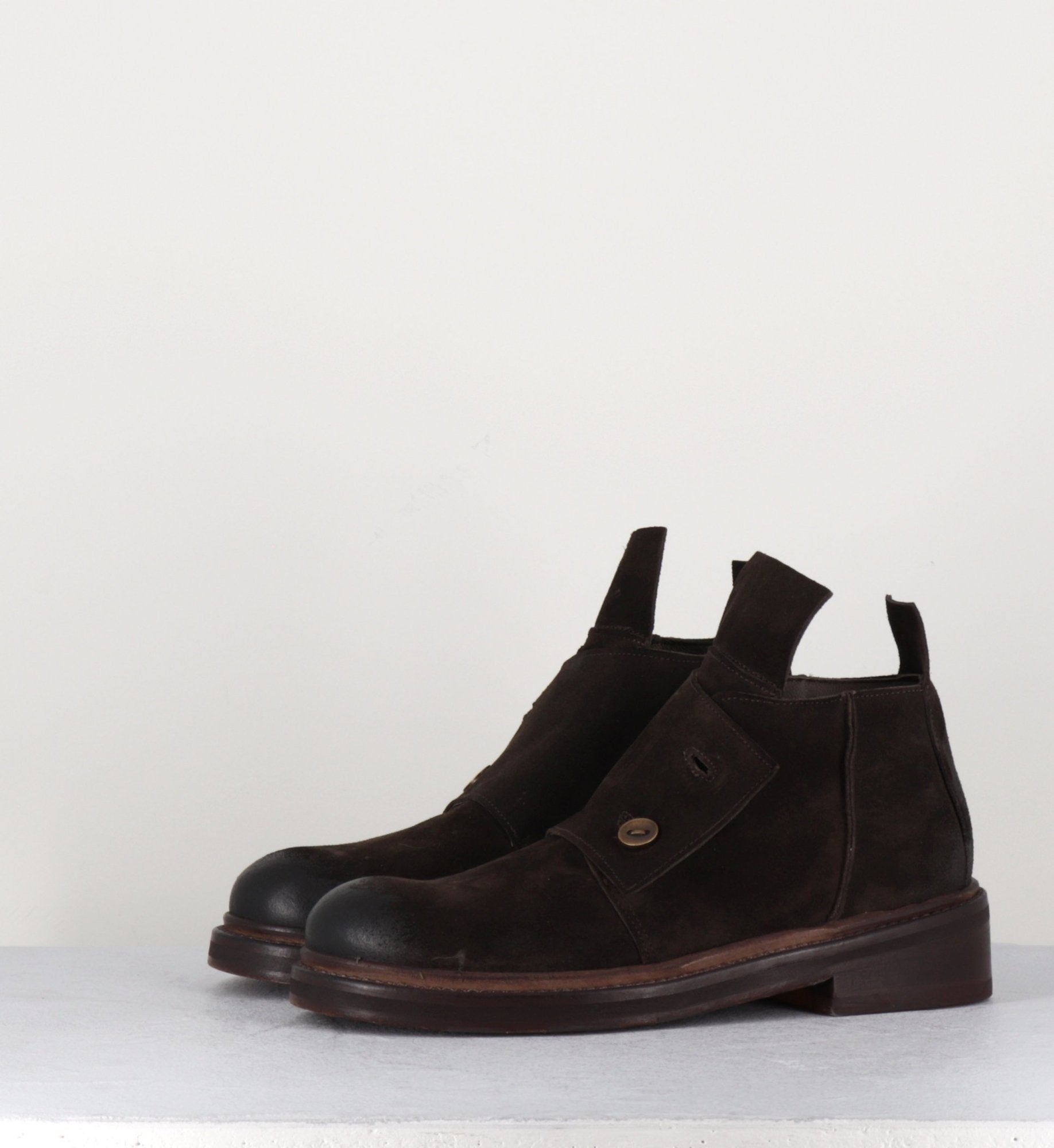 Derbies en nubuck marron - TOUCH03 PIPER
