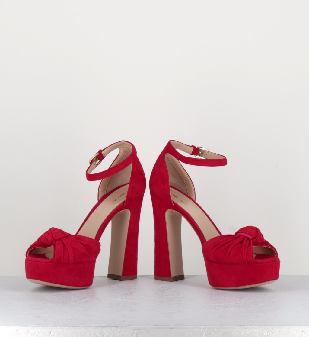 Sandales à talons hauts avec patins 5139104 rouge - Deimille