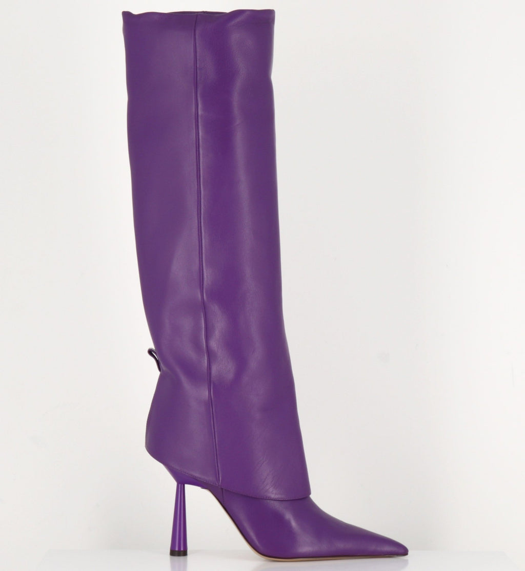 Bottes à guêtre en cuir violet - ROSIE31 PURPLE