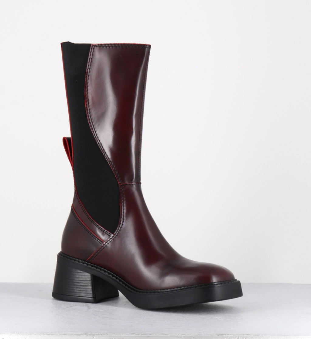 FLAVIA BURGUNDY BOOTS