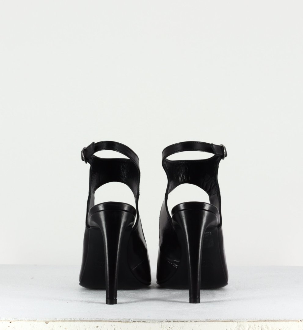 Escarpins pointus en cuir noir Garrice Collection Fruit - 6257