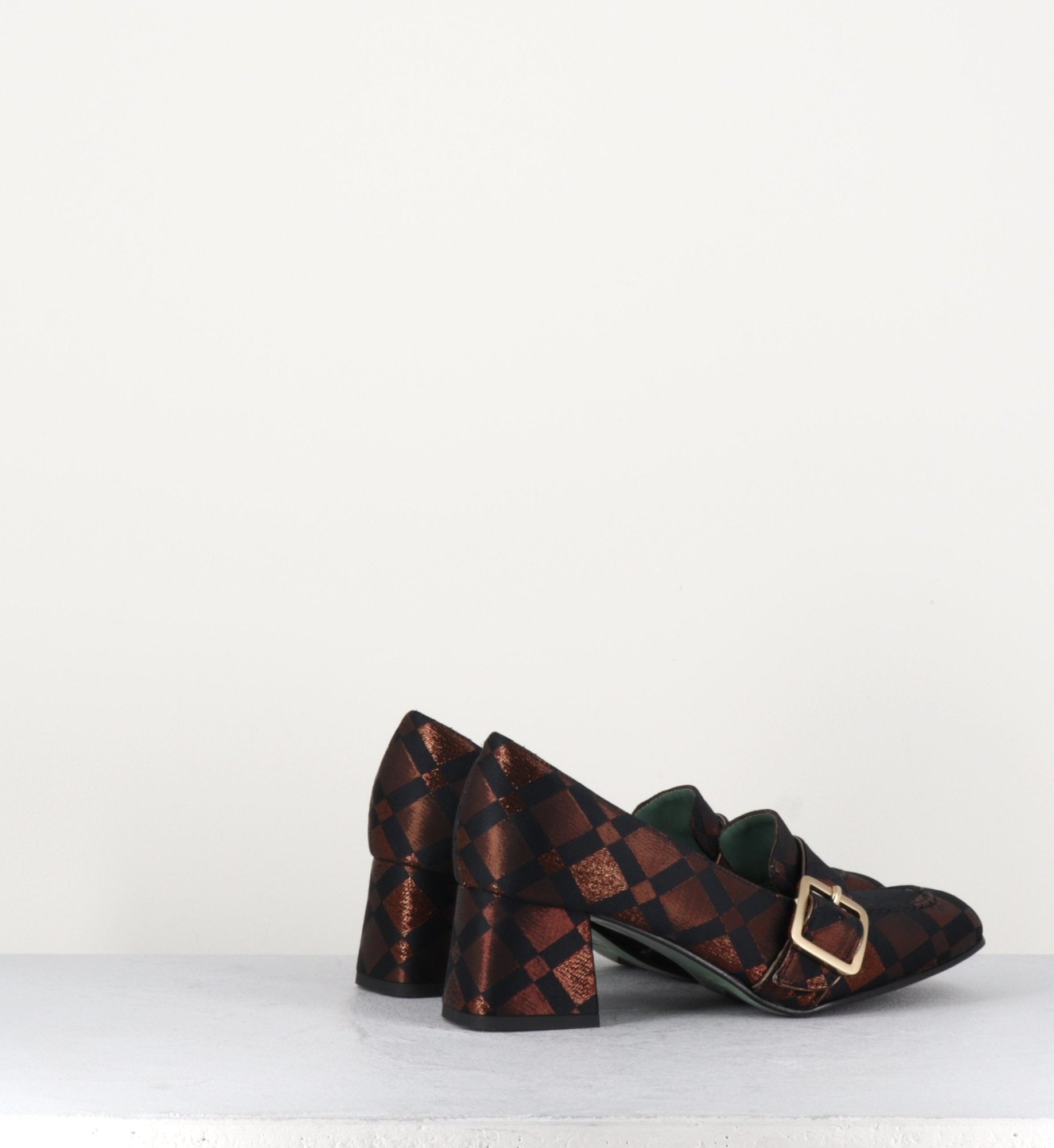 Mocassins à talons en toile multicolore D83D3 - Paola D'Arcano