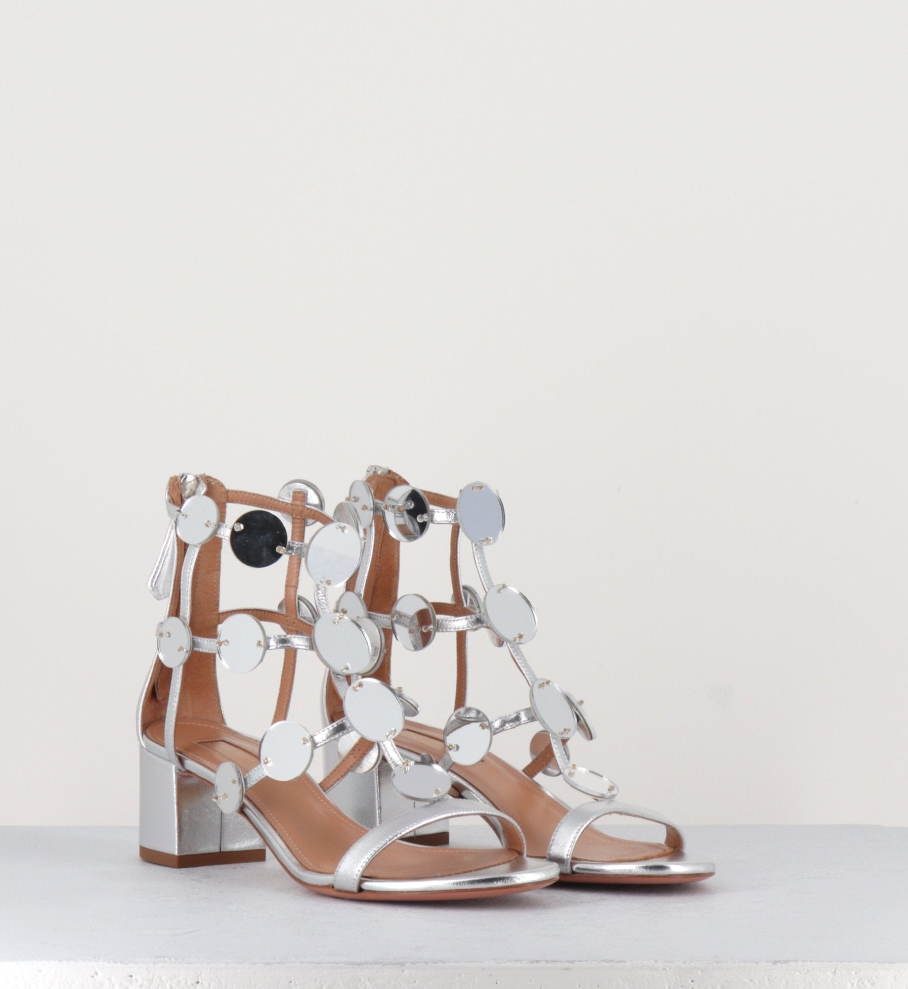 Sandales argent style spartiate INDIAN MOON - Aquazzura