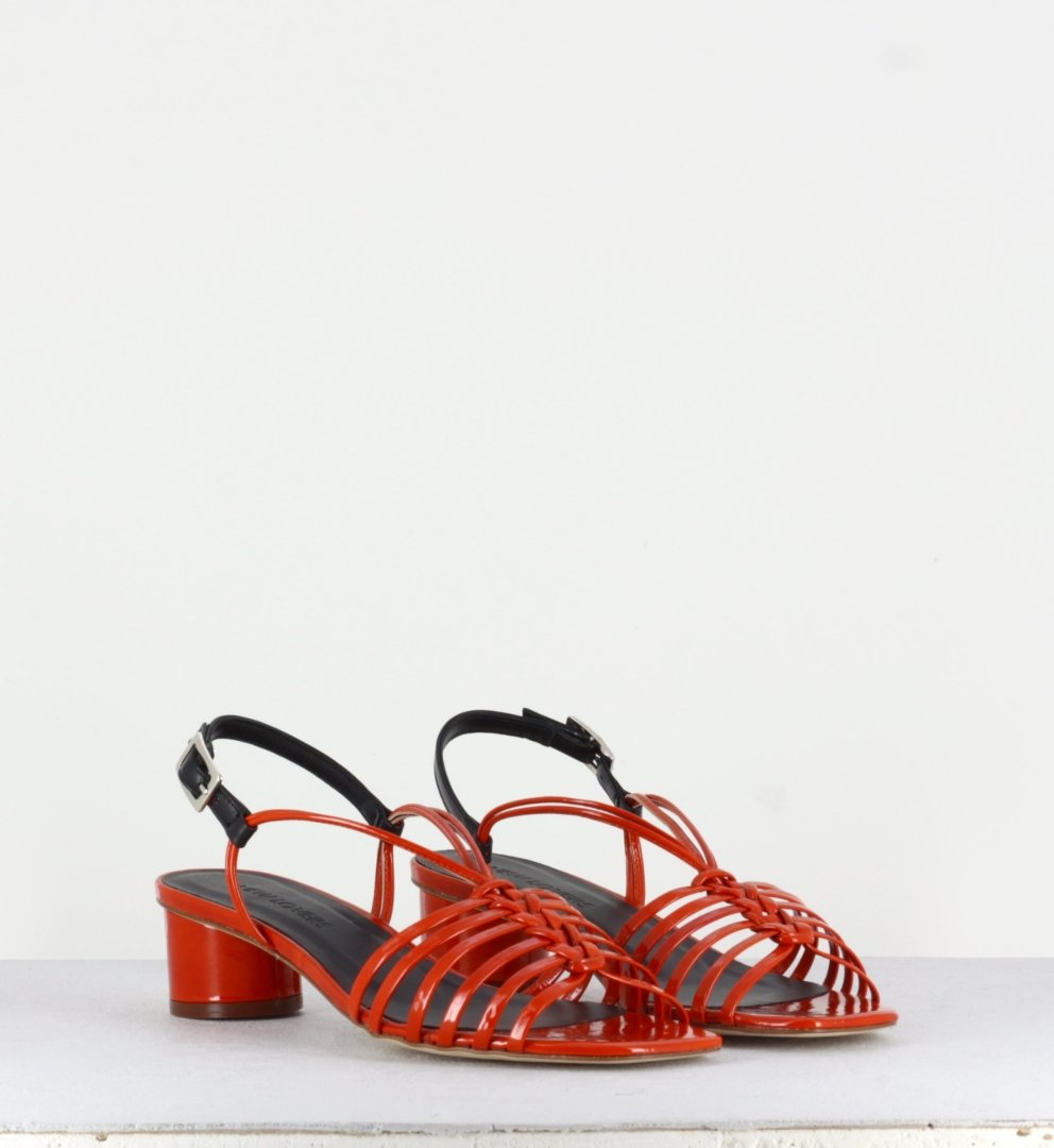 ARIANNA BRICK PATENT SANDAL