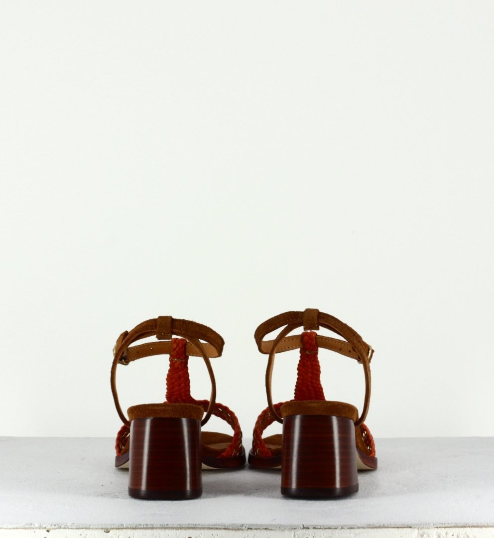 Anonymous Copenhagen - Sandale tressée LIZANNE 55 CHESNUT