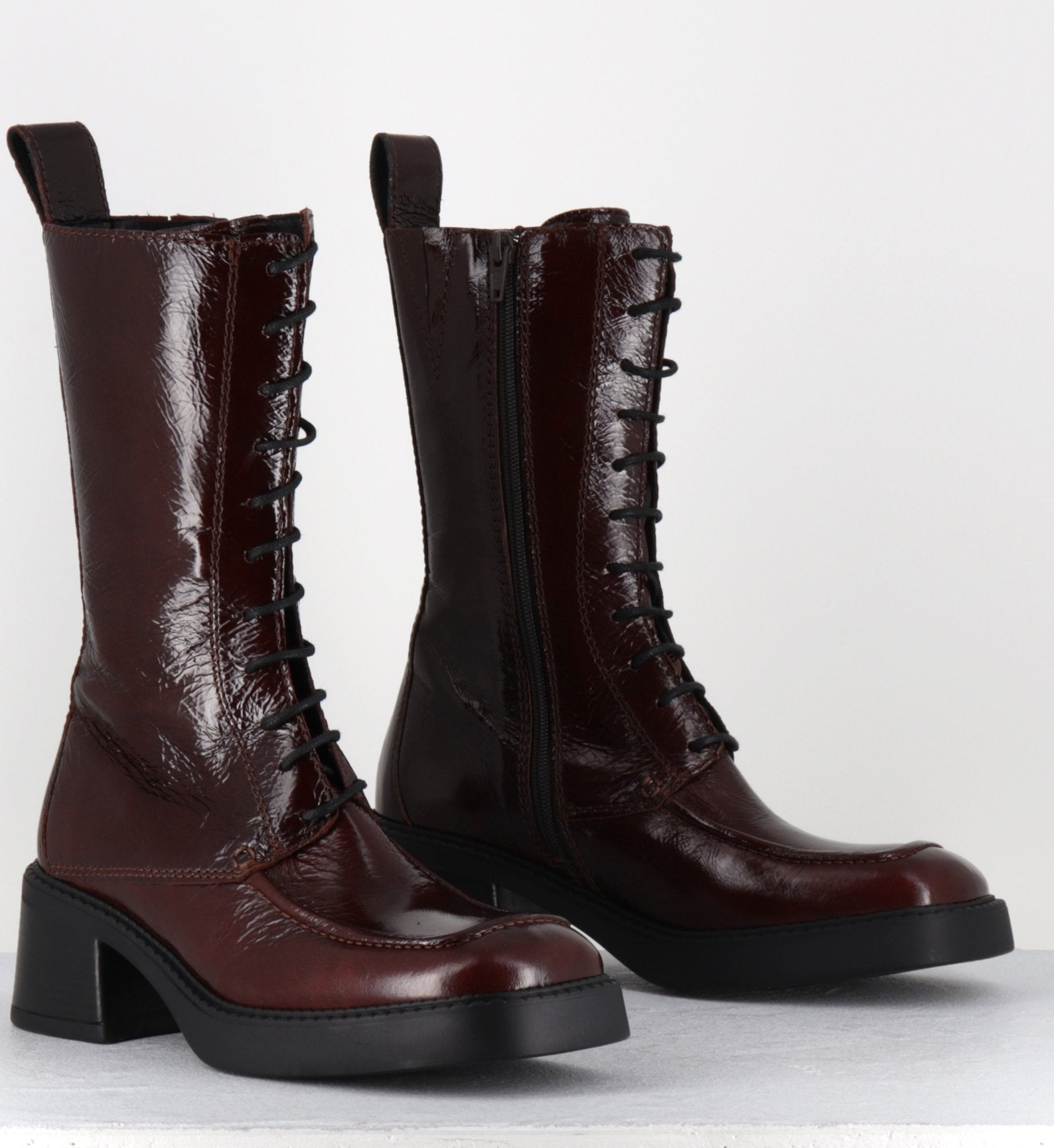 AGUSTINA DARK BROWN BOOTS