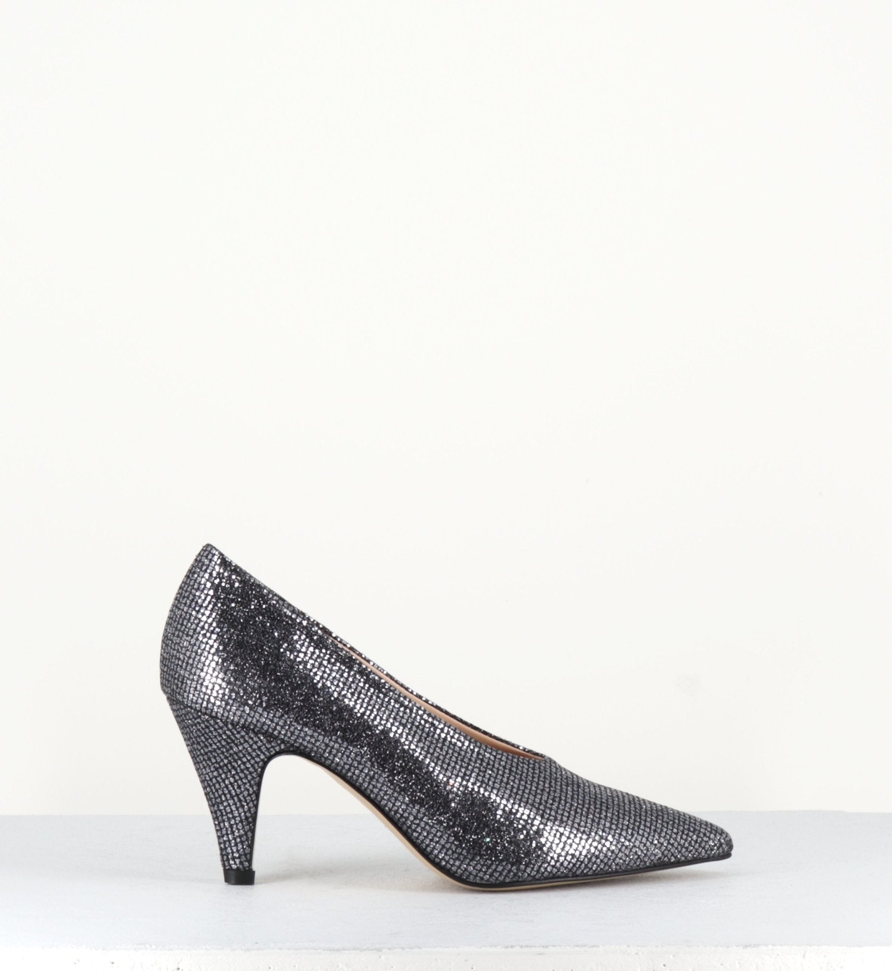 Escarpins en glitter anthracite EF605V - Garrice collection