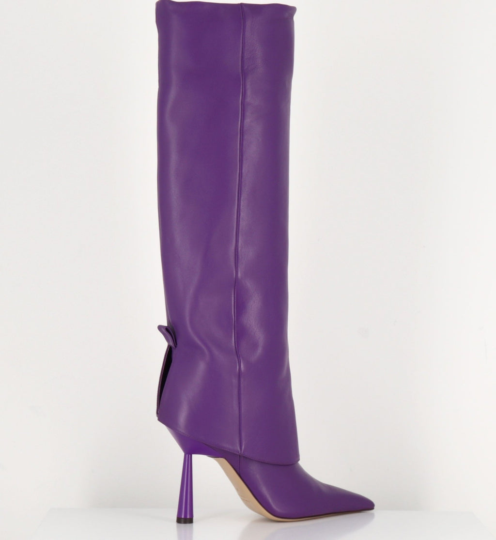 Bottes à guêtre en cuir violet - ROSIE31 PURPLE