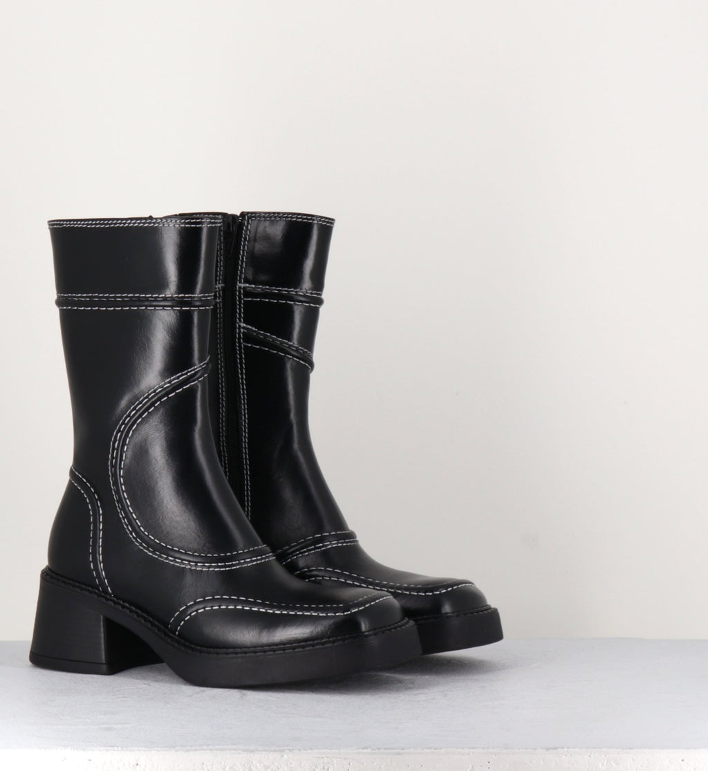 MALENE BLACK ANKLE BOOTS