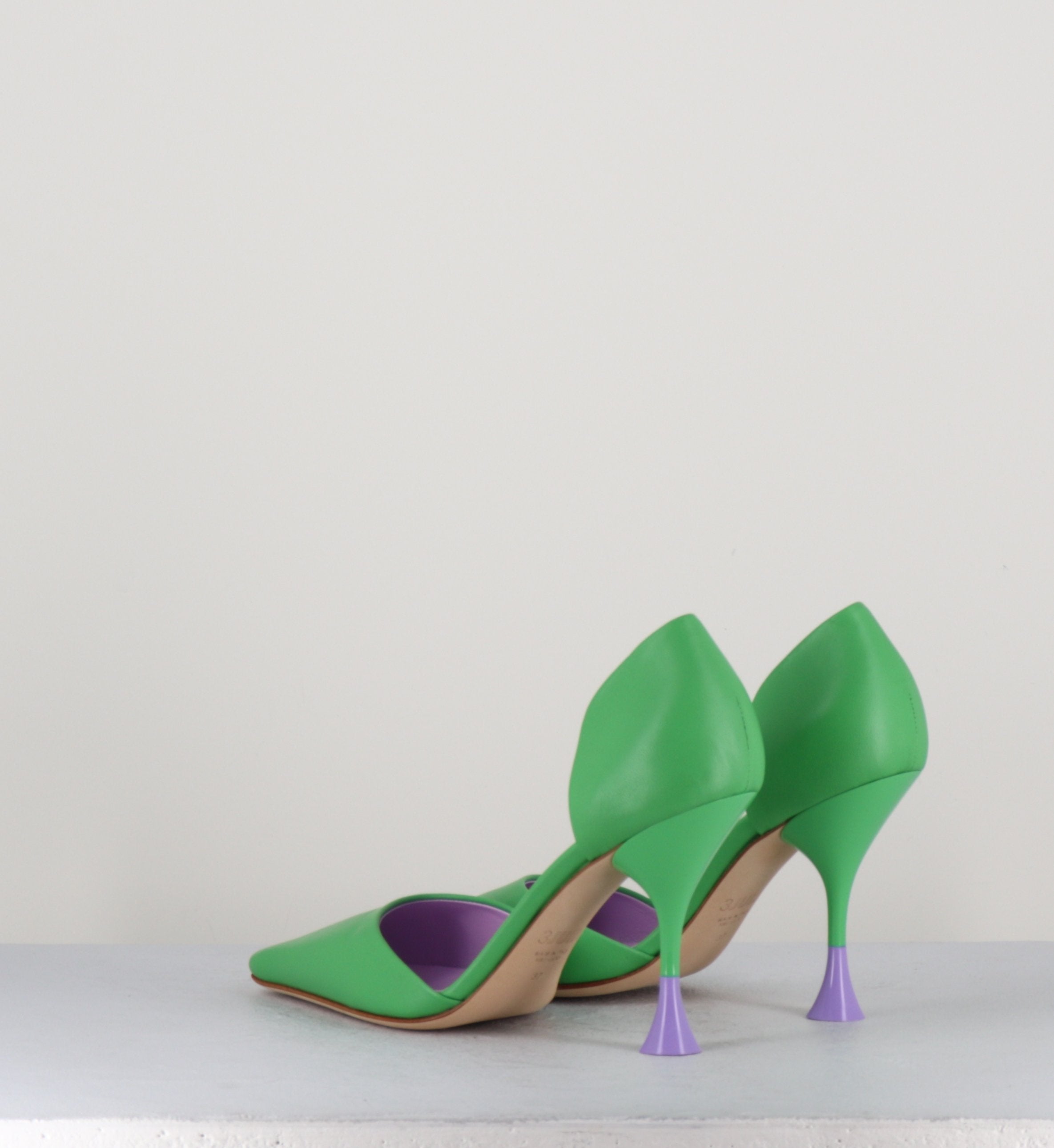 Escarpins en cuir vert 90s - HOLLY CRIS GRASS