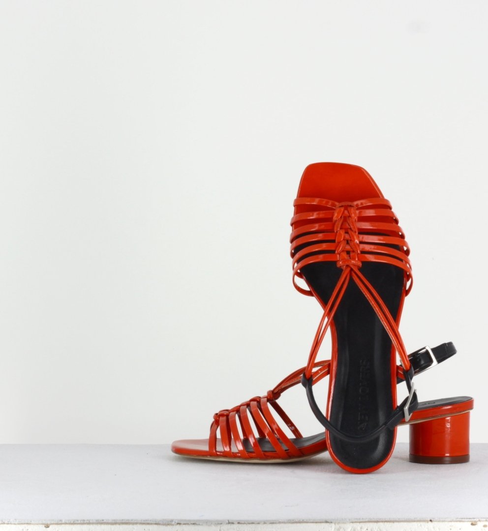 ARIANNA BRICK PATENT SANDAL