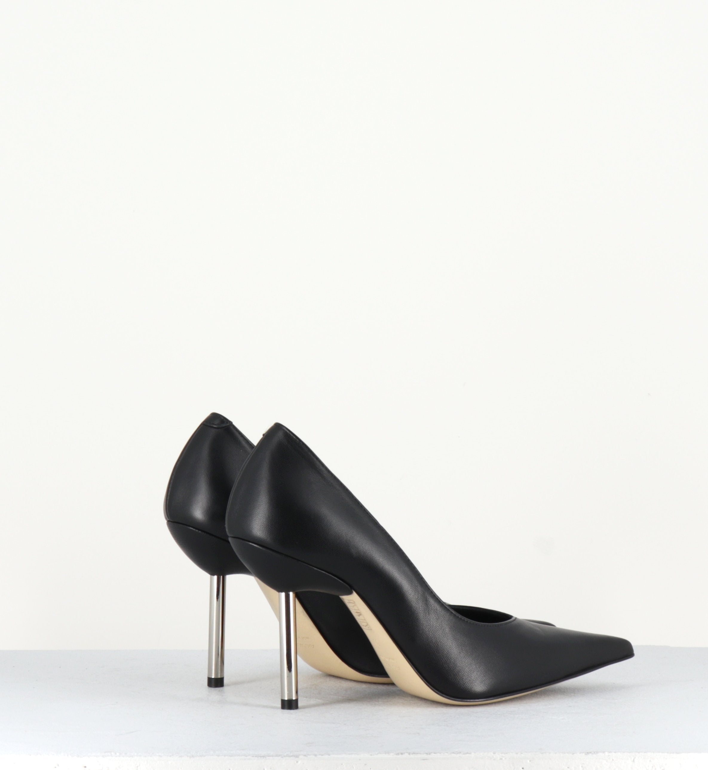 Escarpins à talons en cuir noir ZOE386- Garrice collection