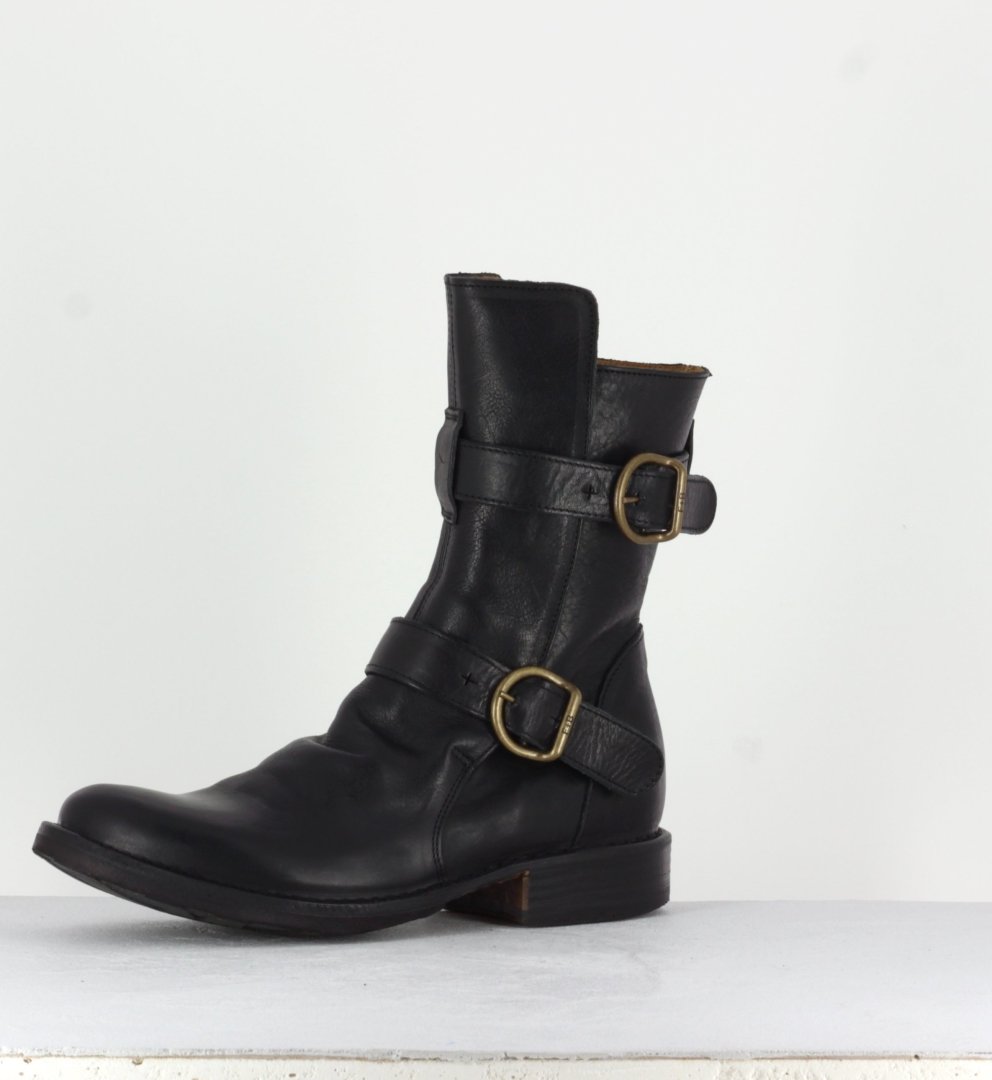 Bottines style motarde en cuir noir FIORENTINI BAKER  - 713 eternity