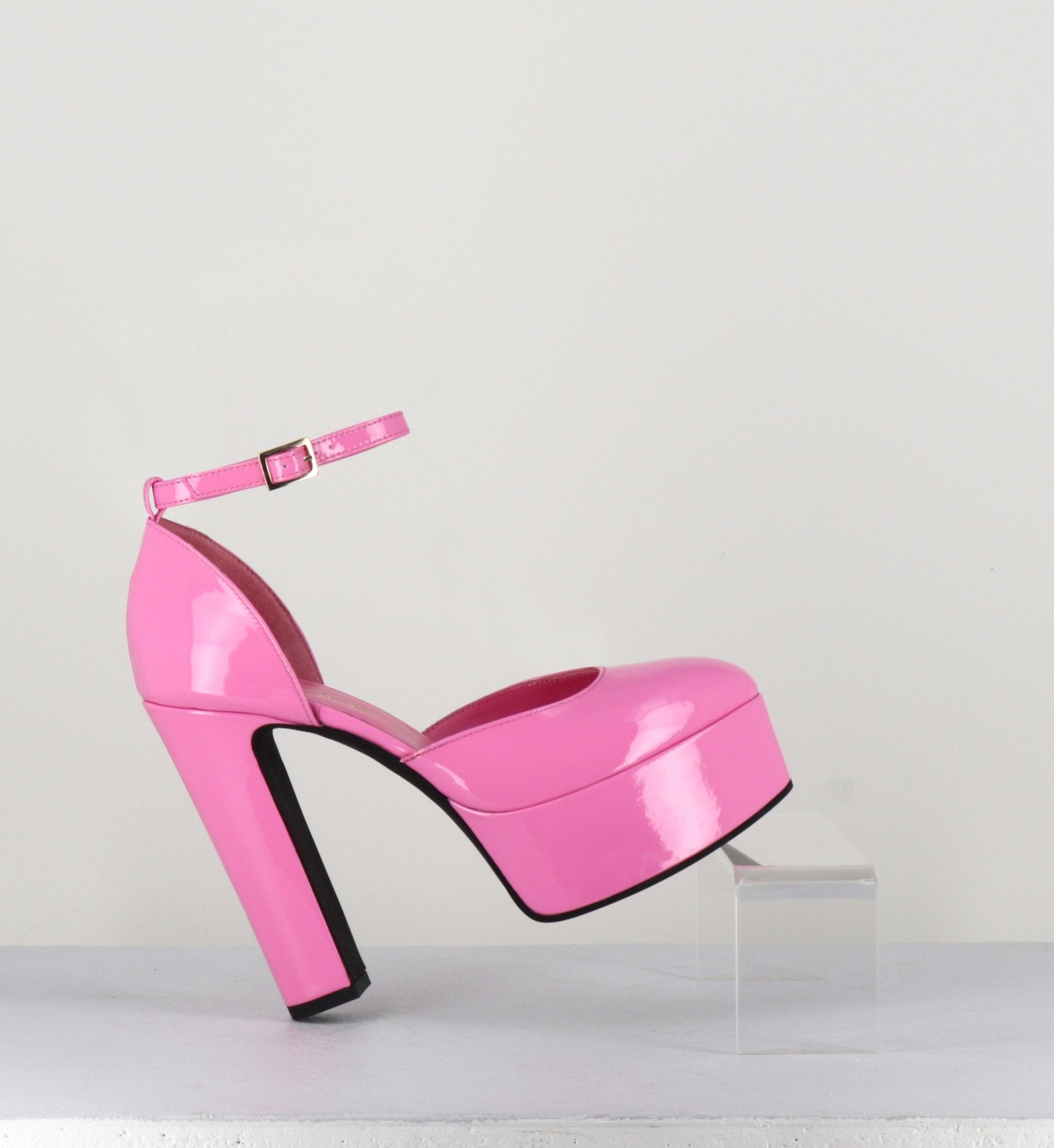 Sandales esprit babies en cuir vernis rose - ROSA VERNICE PINK
