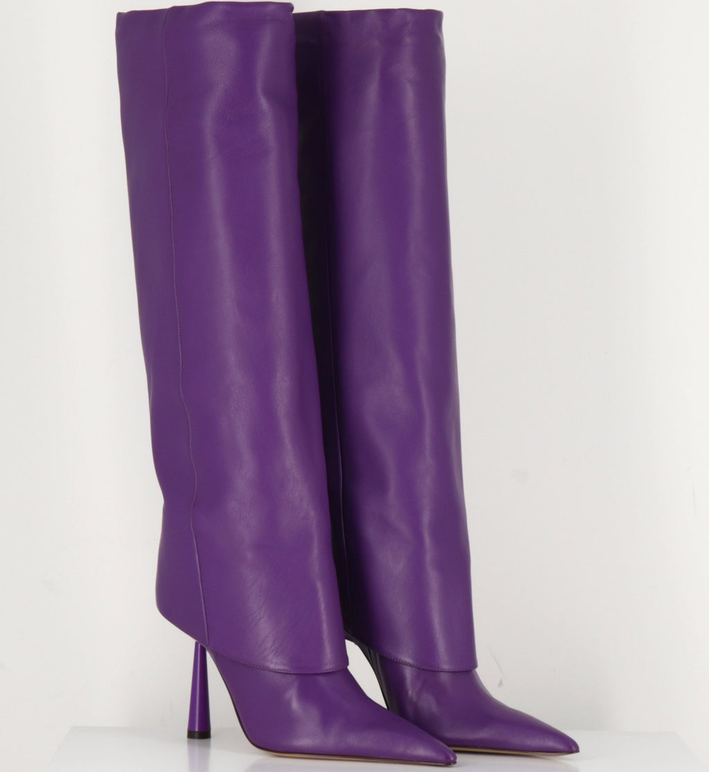 Bottes à guêtre en cuir violet - ROSIE31 PURPLE
