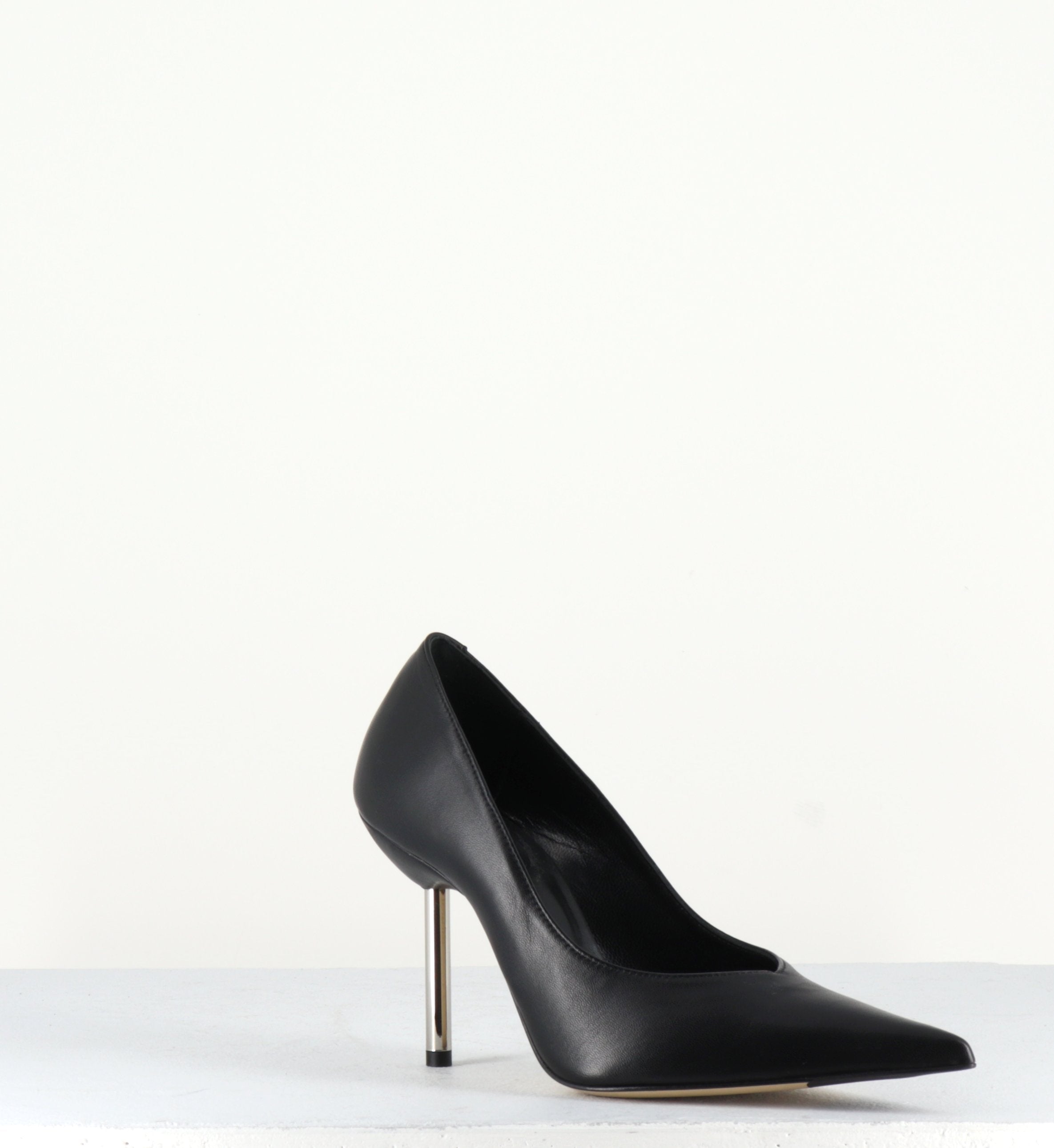 Escarpins à talons en cuir noir ZOE386- Garrice collection