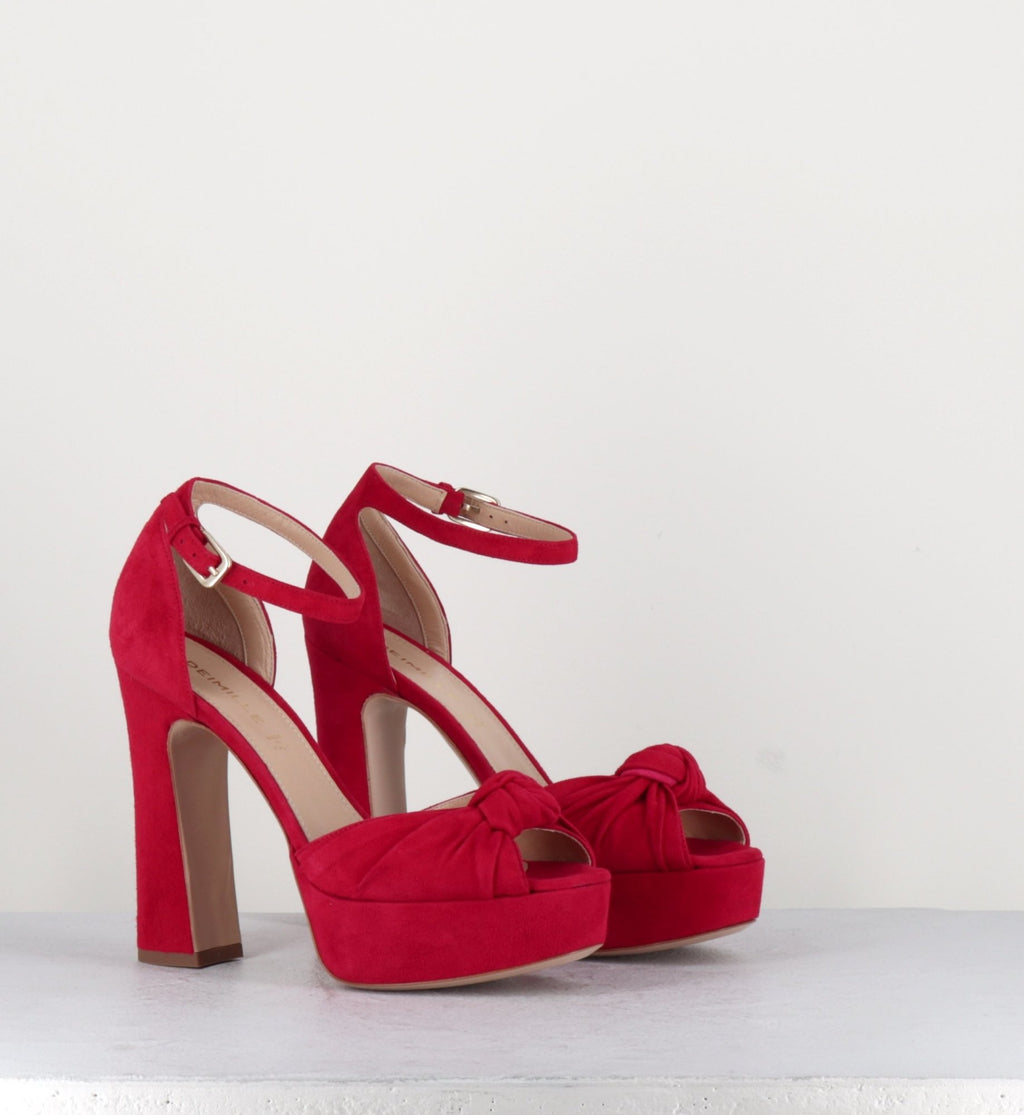Sandales à talons hauts avec patins 5139104 rouge - Deimille